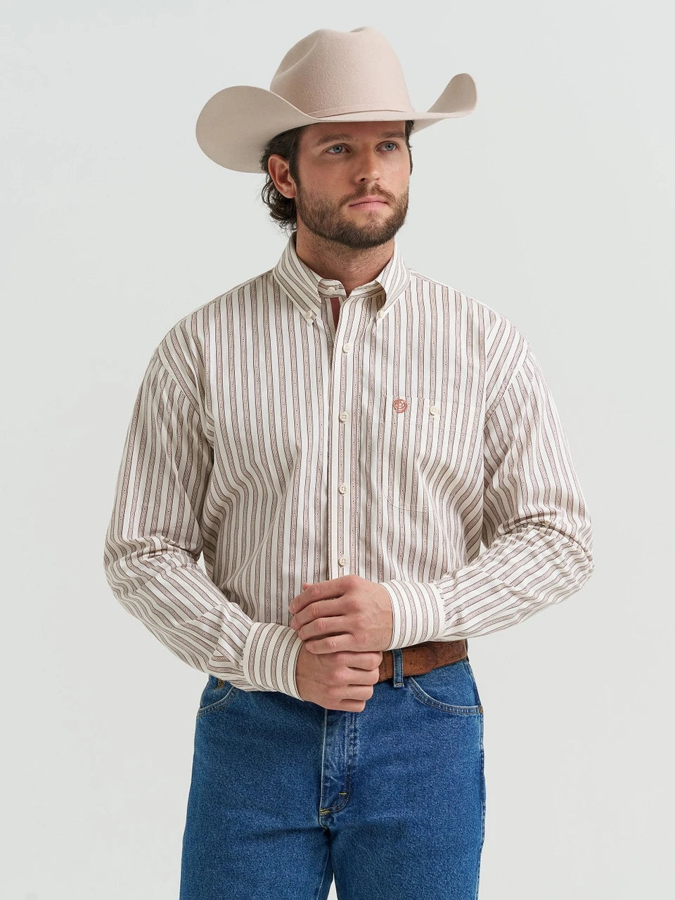 MEN'S WRANGLER LONG SLEEVE STRIPED SHIRT 112381952