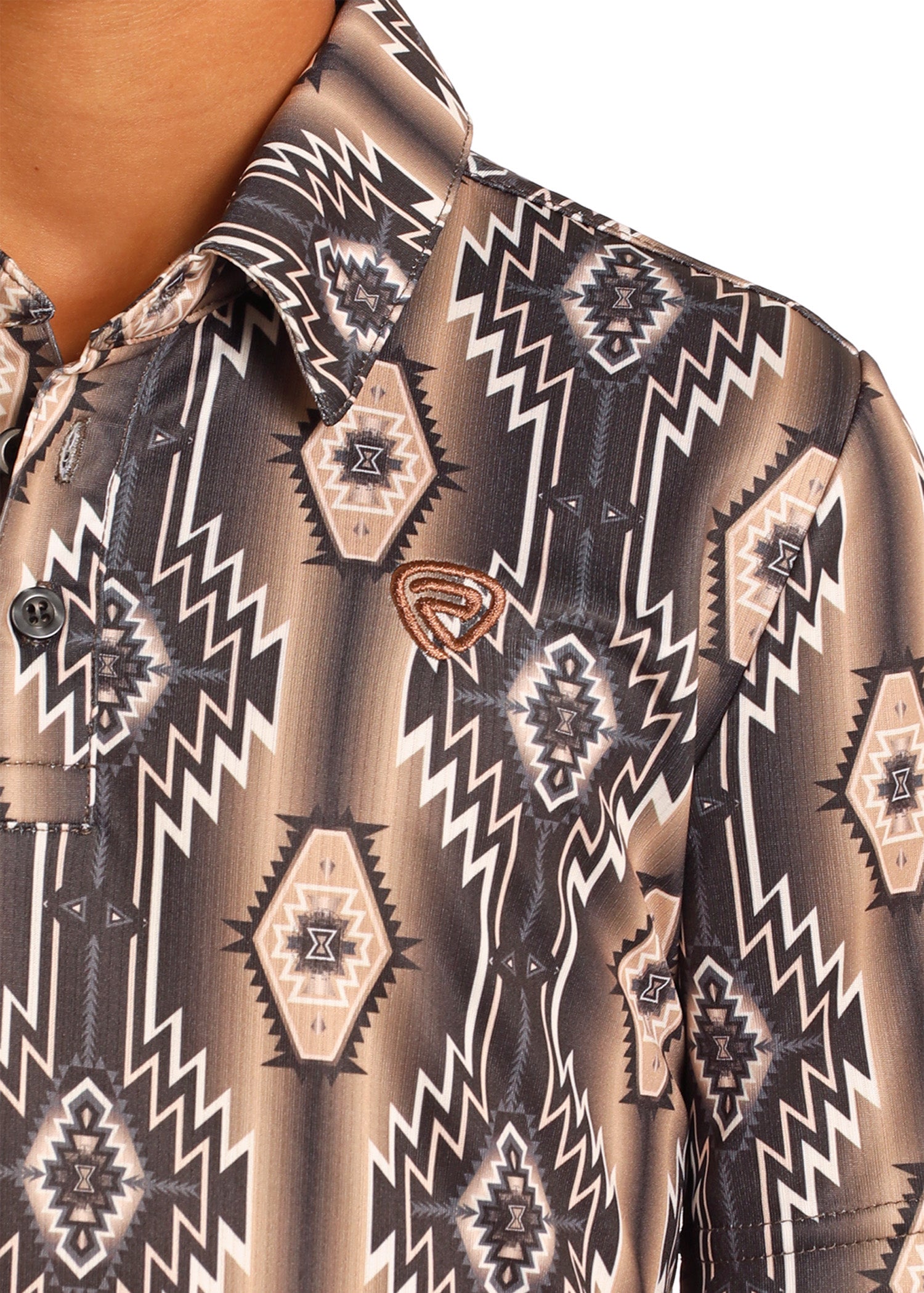 ROCK&ROLL T-SHIRT SLEEVE pRINTED POLO CHILD BLACK BB51T05031