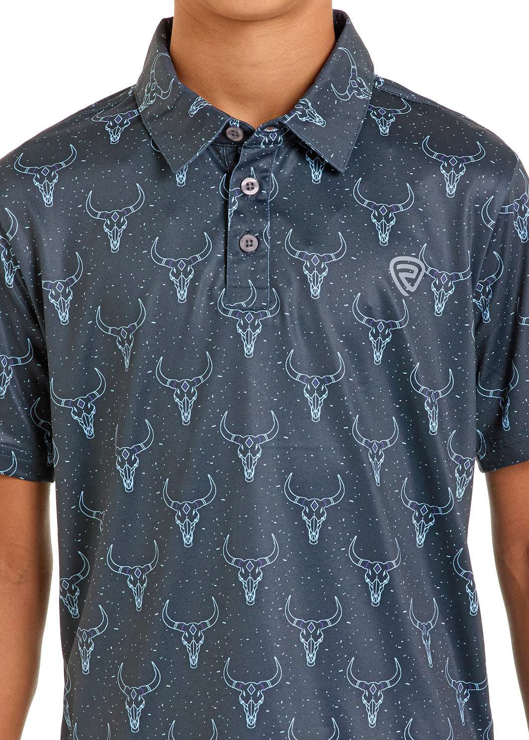 ROCK&ROLL NEW BOYS LONGHORN POLO CHILD BLACK BB51T06629 Laherradurawwnc.com