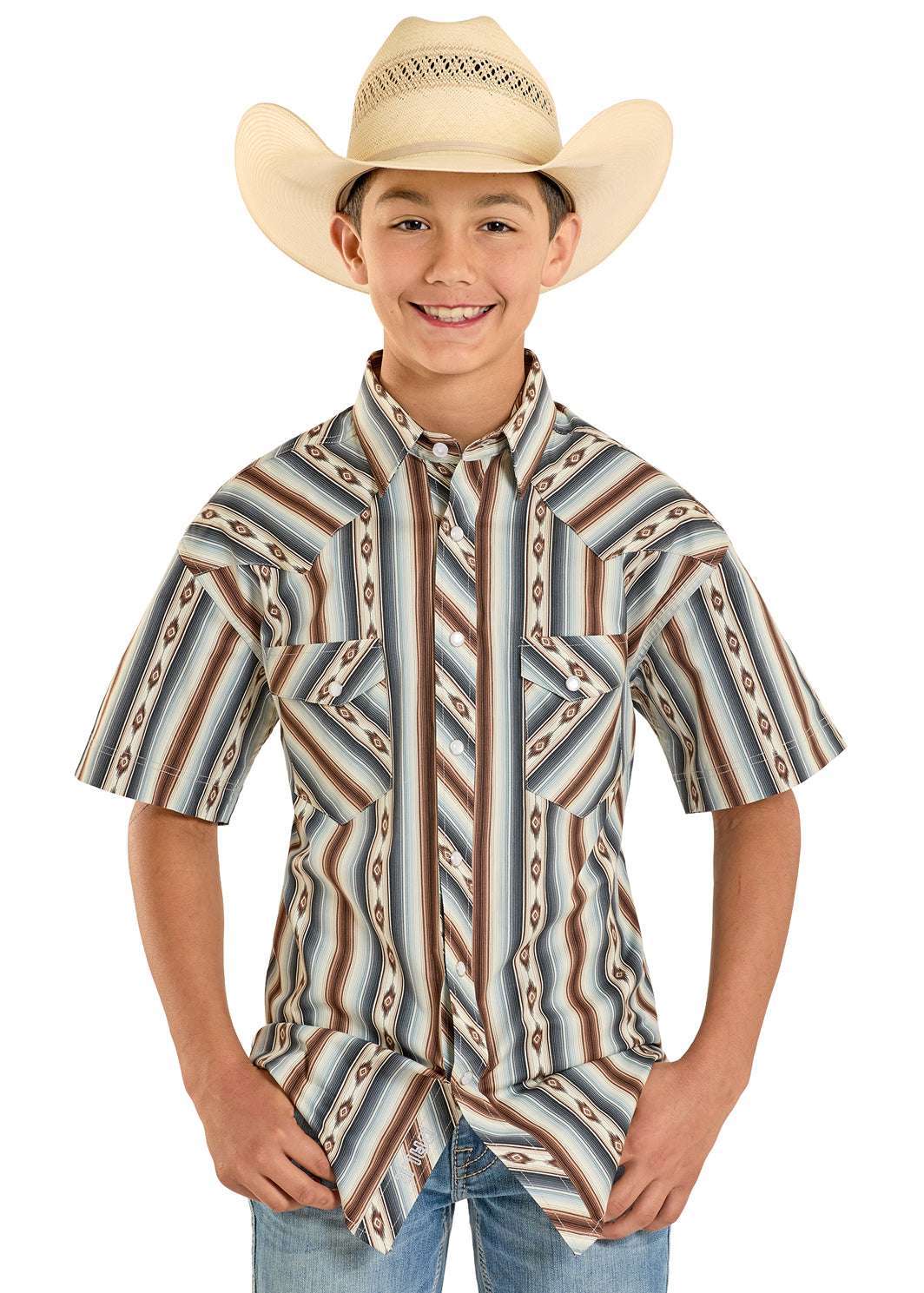 ROCK&ROLL KIDS SHIRT/ DARK BROW - BBN3S08306 Laherradurawwnc.com