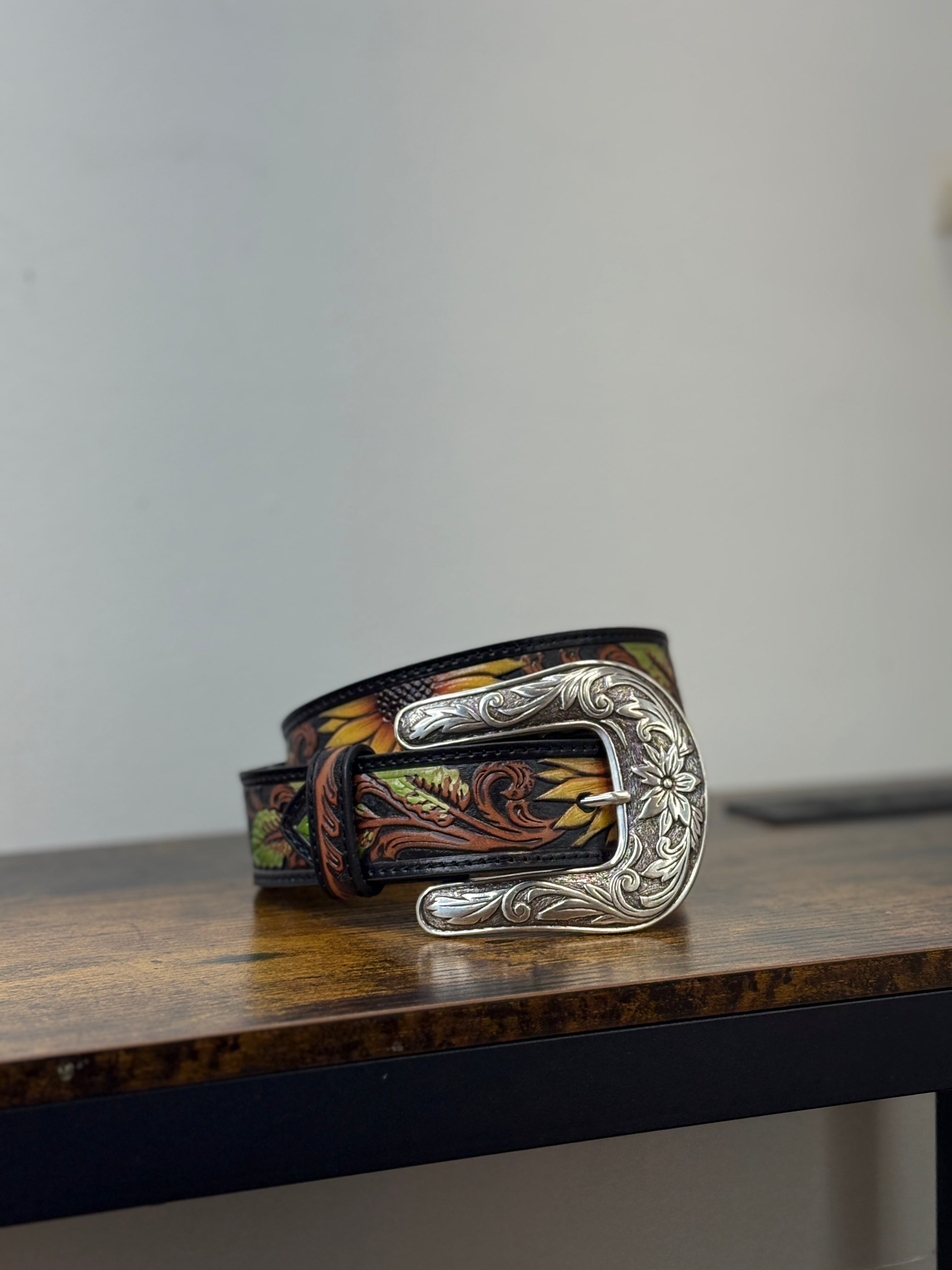 NOCONA WOMENS BELT SUNFLOWER DESIGN- N320002301