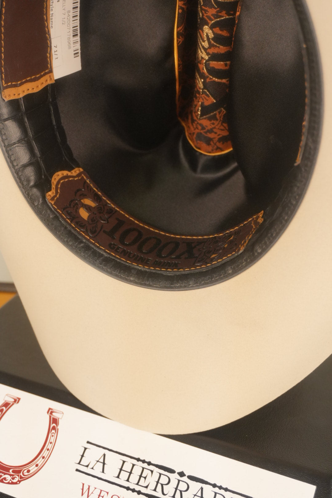 SOMBRERO COWBOY 1000X DE LARRY MAHAN´S BELLY PLATA IMPERIAL