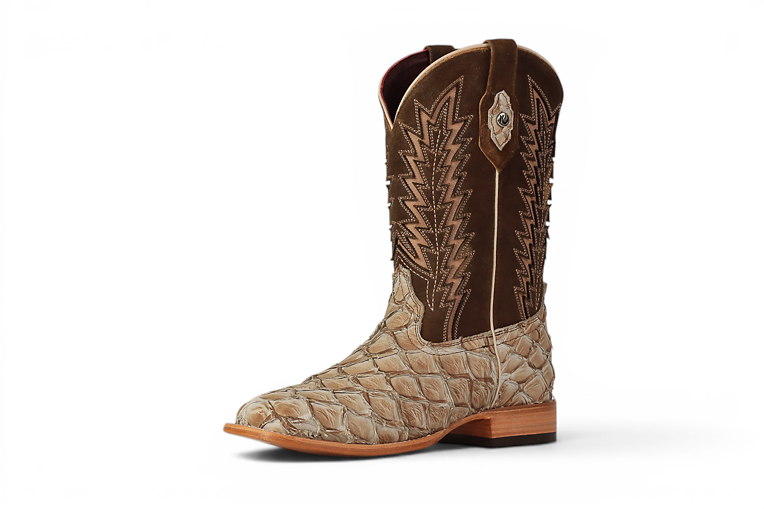 LA HERRADURA LH007 MEN’S BOOTS EXOTIC-RANCHERA FISH SAFARI ECLIPSE SQ-TOE EE