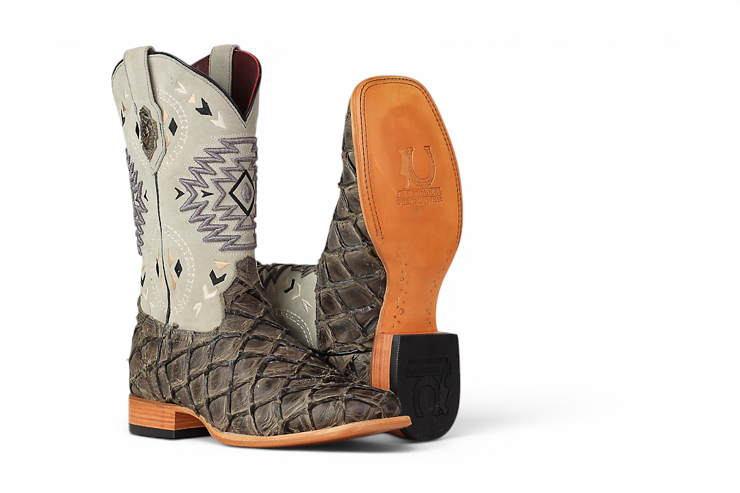 LA HERRADURA LH005 MEN’S BOOTS EXOTIC-RANCHERA FISH MOREL SHINE SQ TOEE