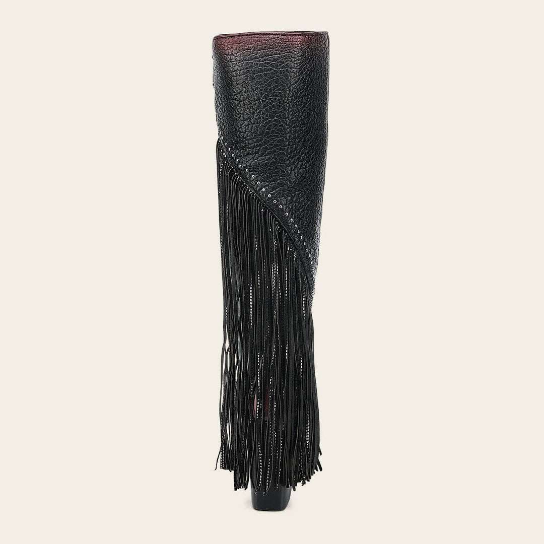 WOMEN’S CUADRA TALL BOOT RES CASTELLO NEGRO FRINGE POINTED TOE CC248 Laherradurawwnc.com