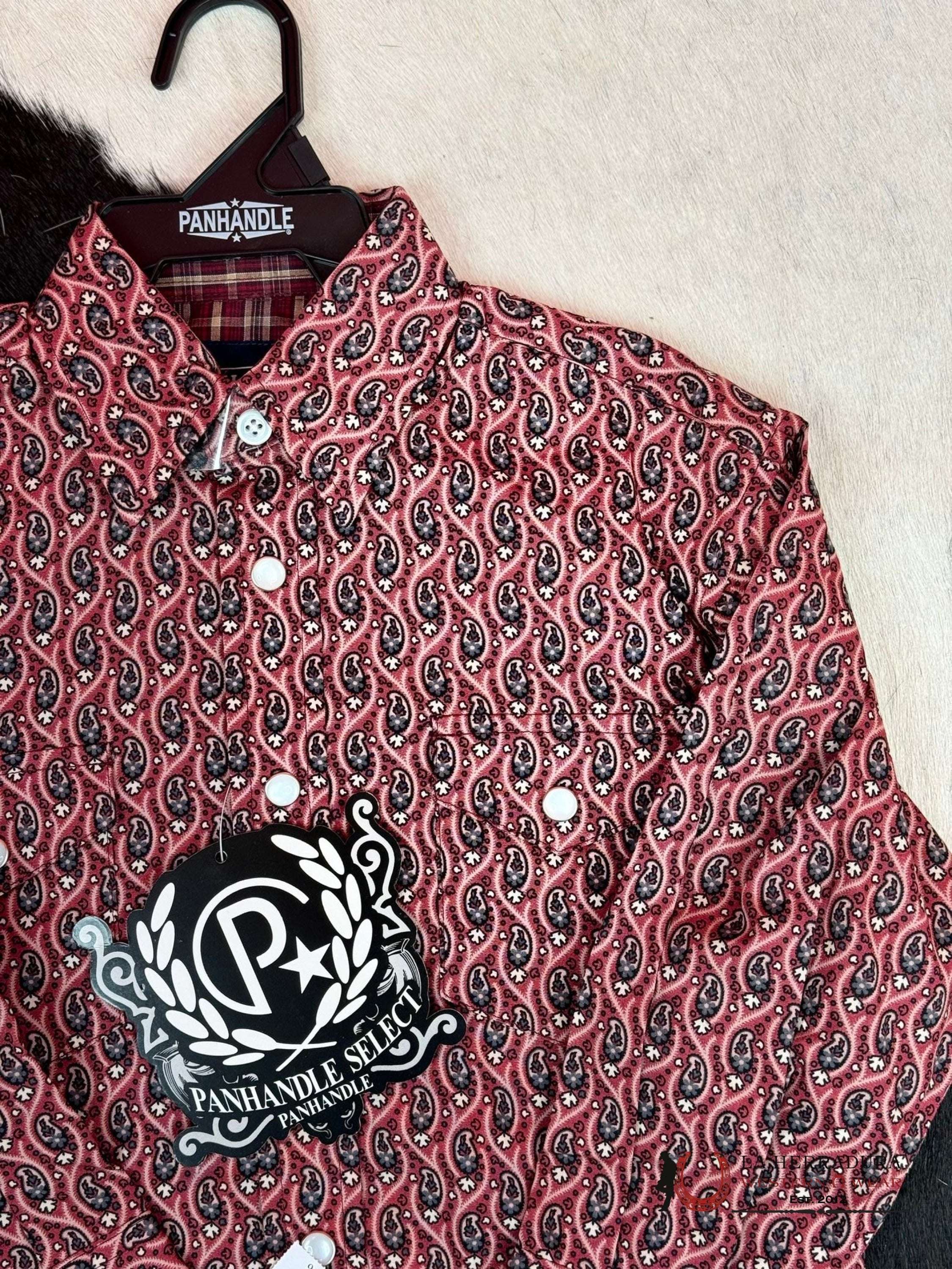 PANHANDLE AZTEC SHIRT Scarlet PBN2S02632 Laherradurawwnc.com