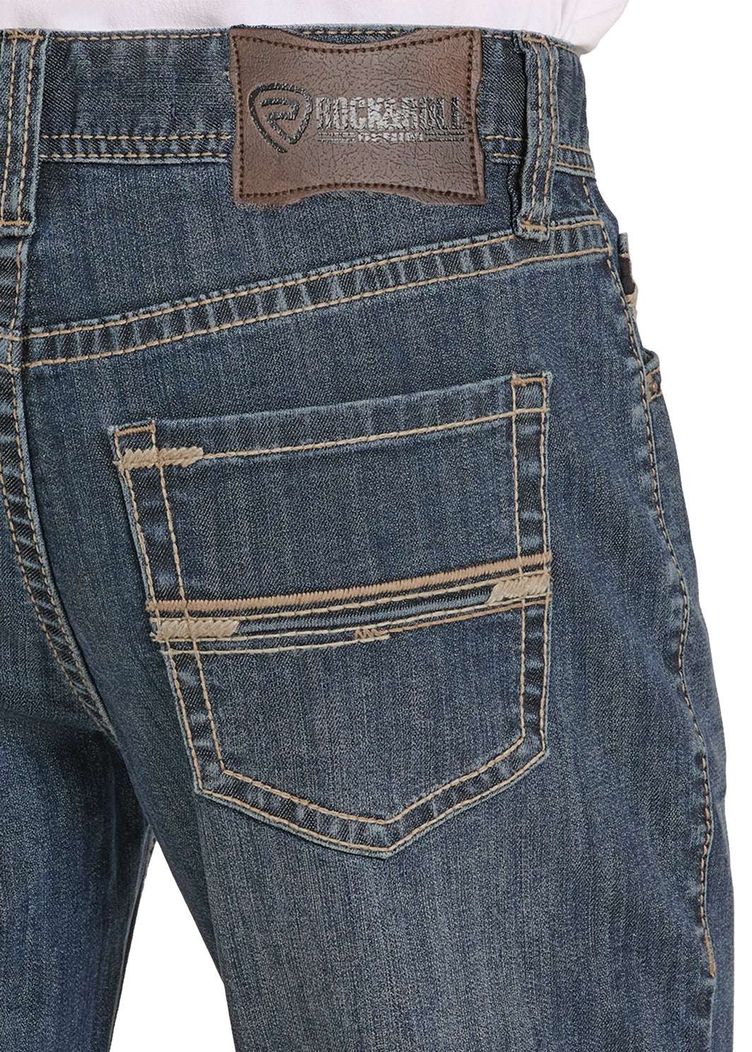 ROCK&ROLL MEN JEANS MEDIUM VINTAGE ROPE STITCH EMB BOOT BM0SD08574 Laherradurawwnc.com