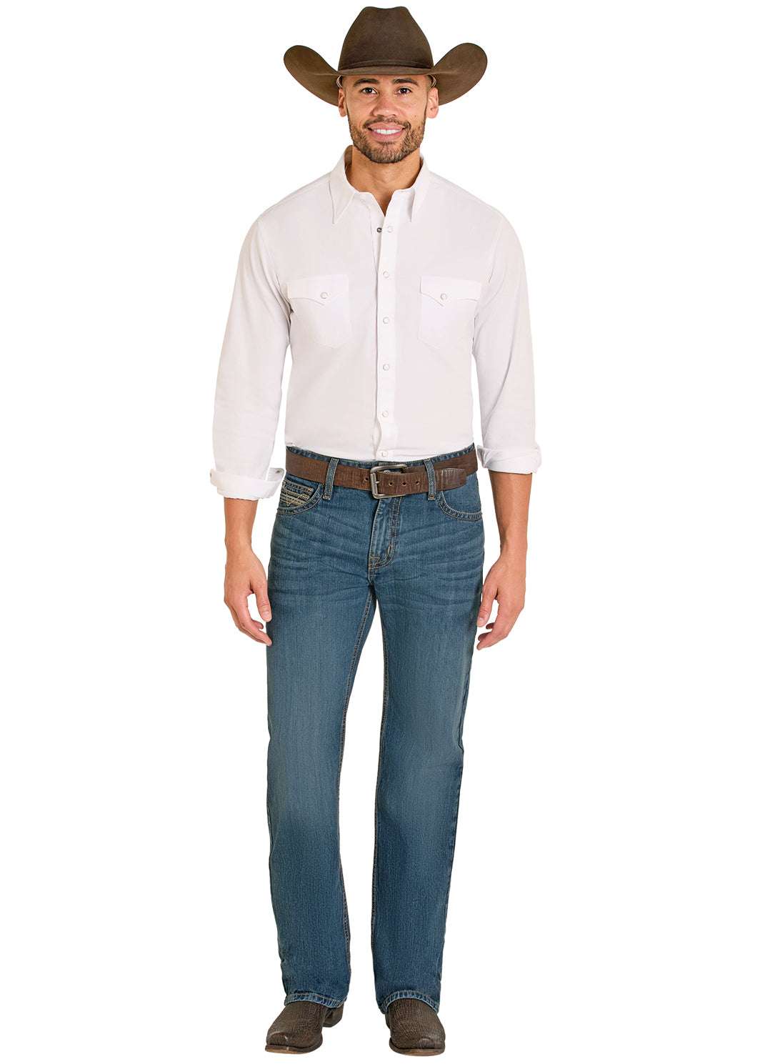ROCK & ROLL MEN JEANS BLACK DARK STITCH DB STRAIGHT BM0SD08007 Laherradurawwnc.com