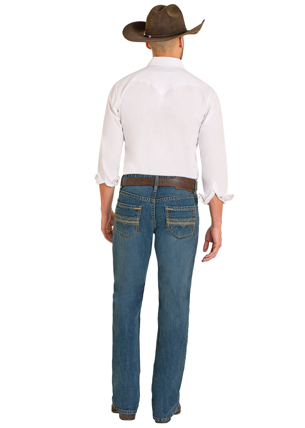 ROCK & ROLL MEN JEANS BLACK DARK STITCH DB STRAIGHT BM0SD08007