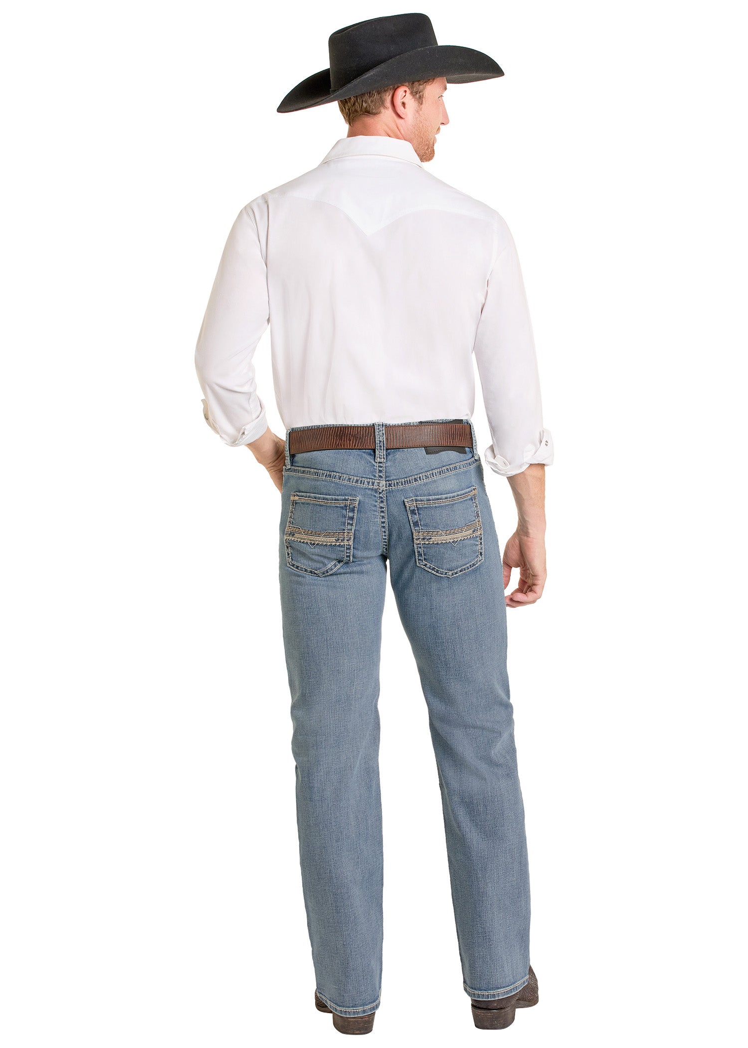 ROCK&ROLL MENS PISTOL STRAIGHT BOOT REGULAR FIT LIGHT WASH BM1PD07361