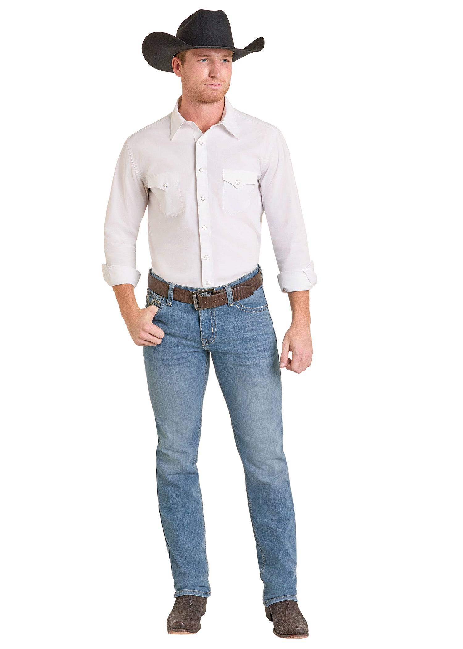 ROCK&ROLL MENS REVOLVER STRAIGHT BOOT SLIM FIT MEDIUM VINTAGE BM1RD07363