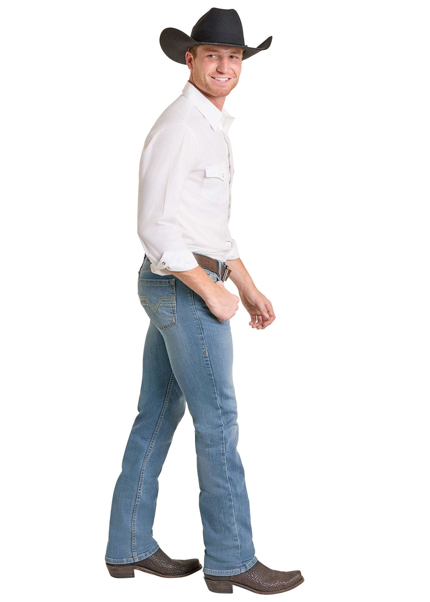 ROCK&ROLL MENS REVOLVER STRAIGHT BOOT SLIM FIT MEDIUM VINTAGE BM1RD07363 Laherradurawwnc.com