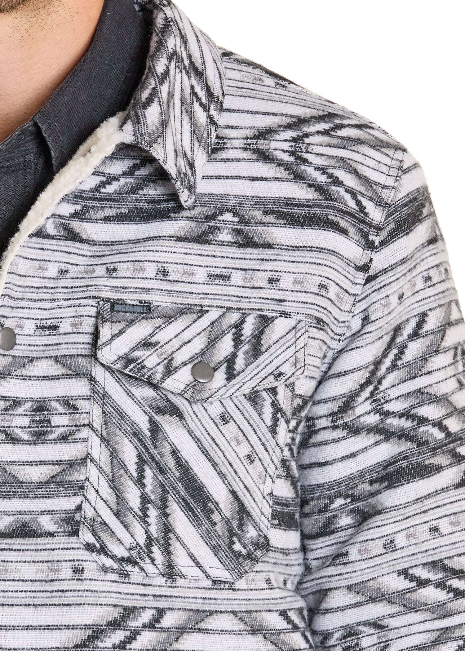 ROCK&ROLL GREY MENS JACKET RRJ ACQUARD WITH BERBER LINING BM92C06719 Laherradurawwnc.com