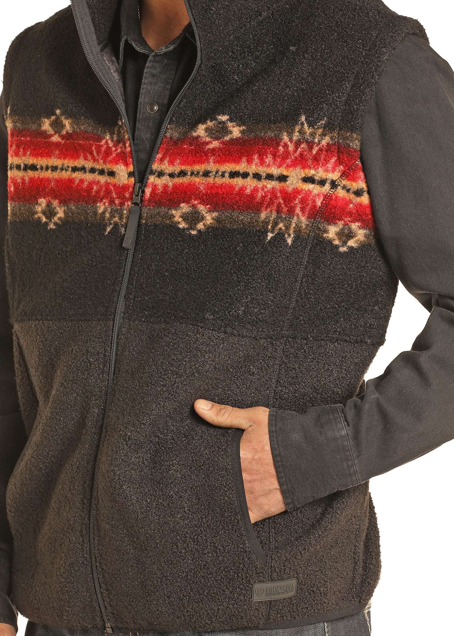 ROCK&ROLL JACKET BLACK BM98C04314 BERBER BOARDER Laherradurawwnc.com