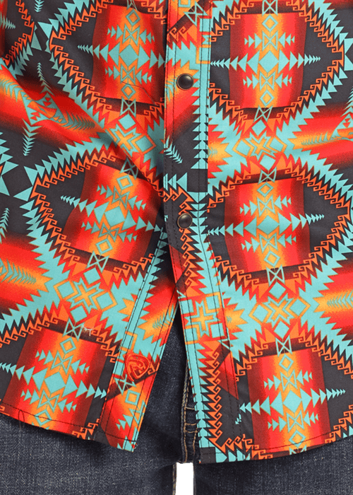 ROCK&ROLL AZTEC SHIRT ORANGE- BMN2S04738 Laherradurawwnc.com