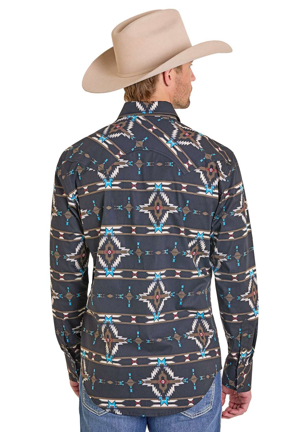 ROCK&ROLL MEN LONG SLEEVE SHIRT BLACK BMN2S07629 Laherradurawwnc.com