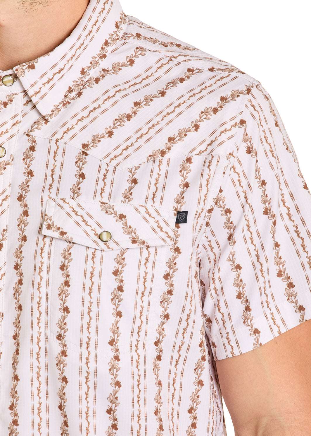 ROCK&ROLL MENS TEK SS FLORAL PRINT NATURAL BMN3S07666 Laherradurawwnc.com