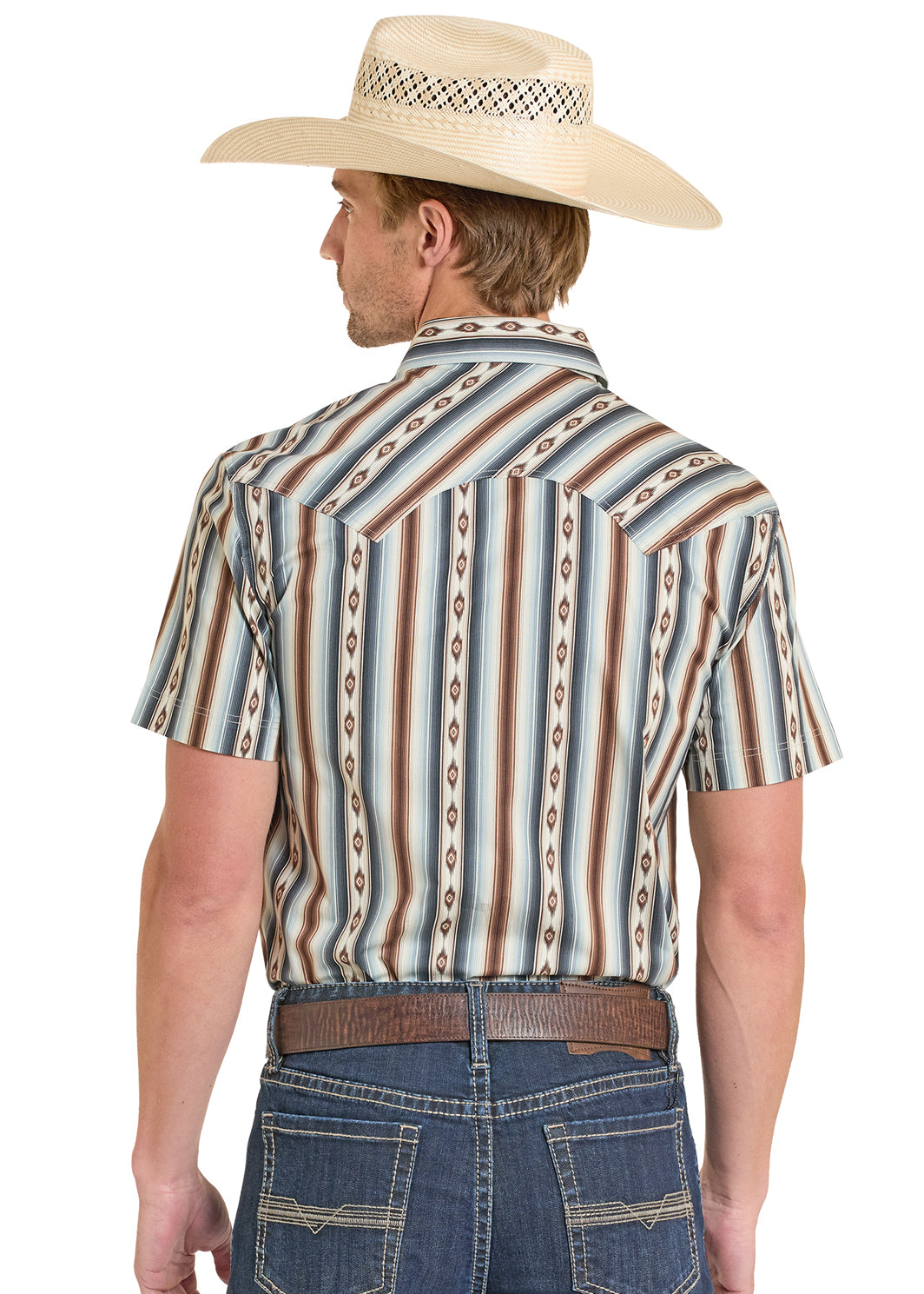 ROCK&ROLL MENS SHORT SHIRT DARK BROWN - BMN3S08306