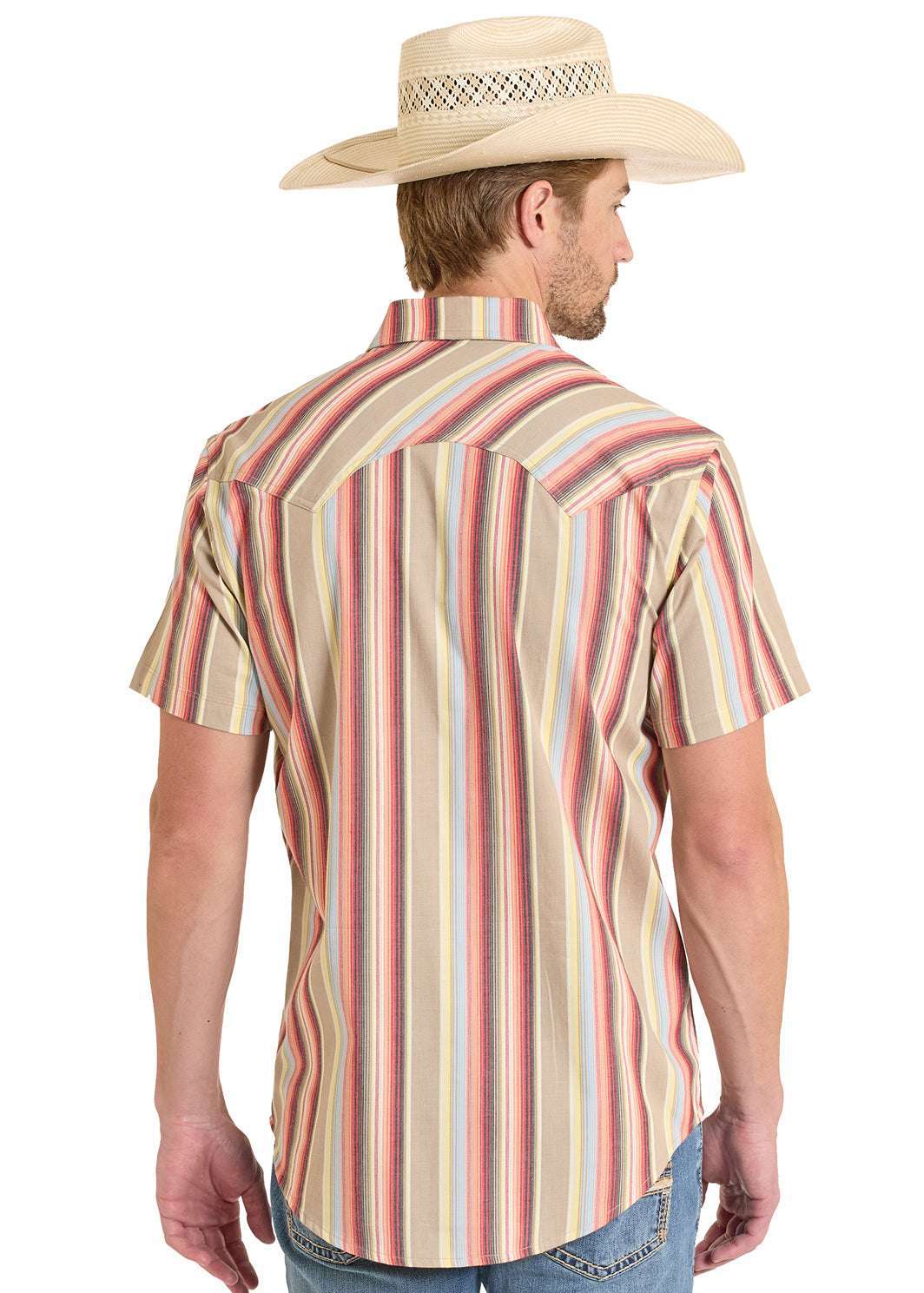 ROCK&ROLL SHIRT MENS DARK BROWN SHORT BMN3S08309 Laherradurawwnc.com