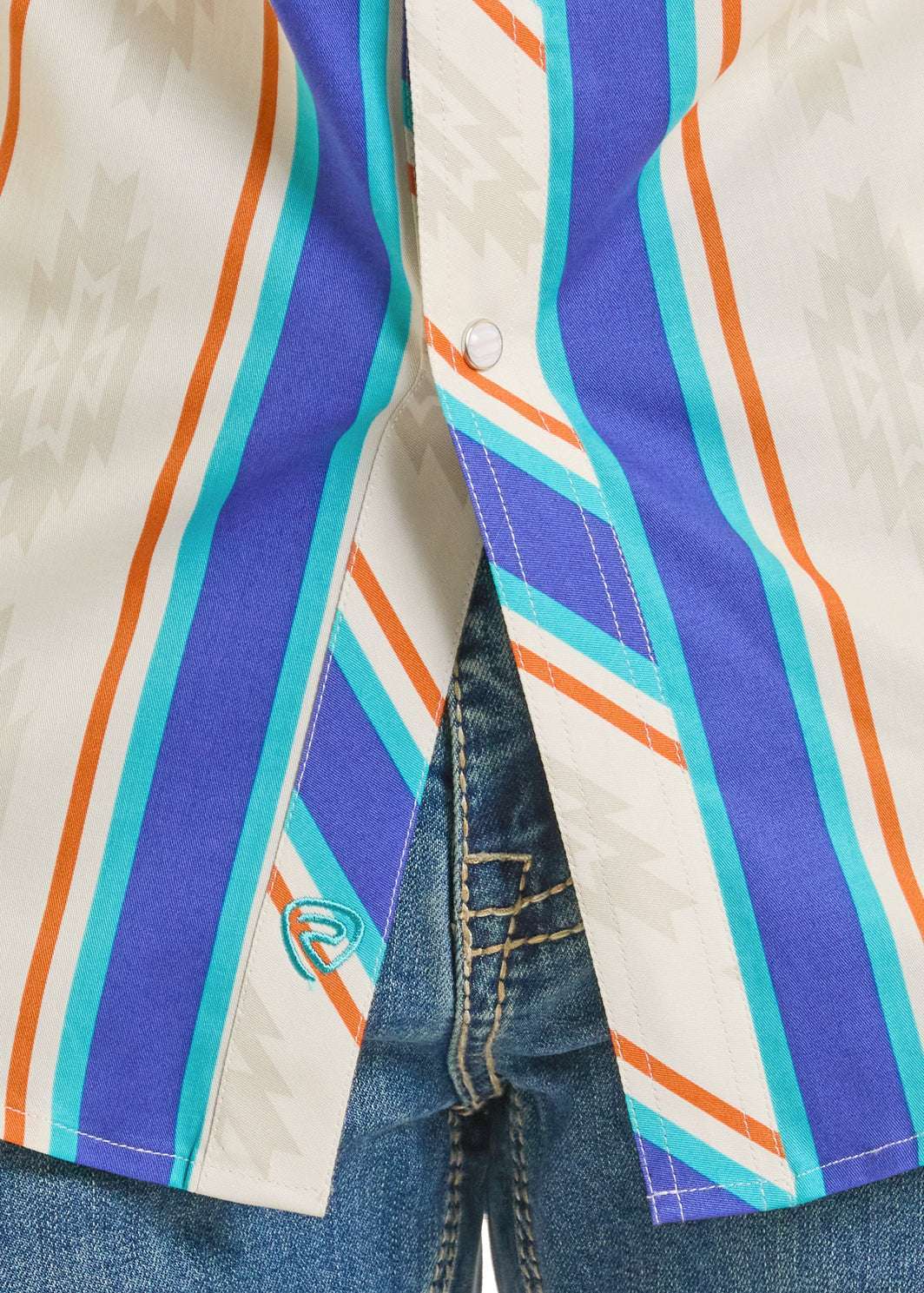 ROCK&ROLL MENS STRIPED BRUSHED SHORT SLEEVE SHIRT- BMN3S08657 Laherradurawwnc.com