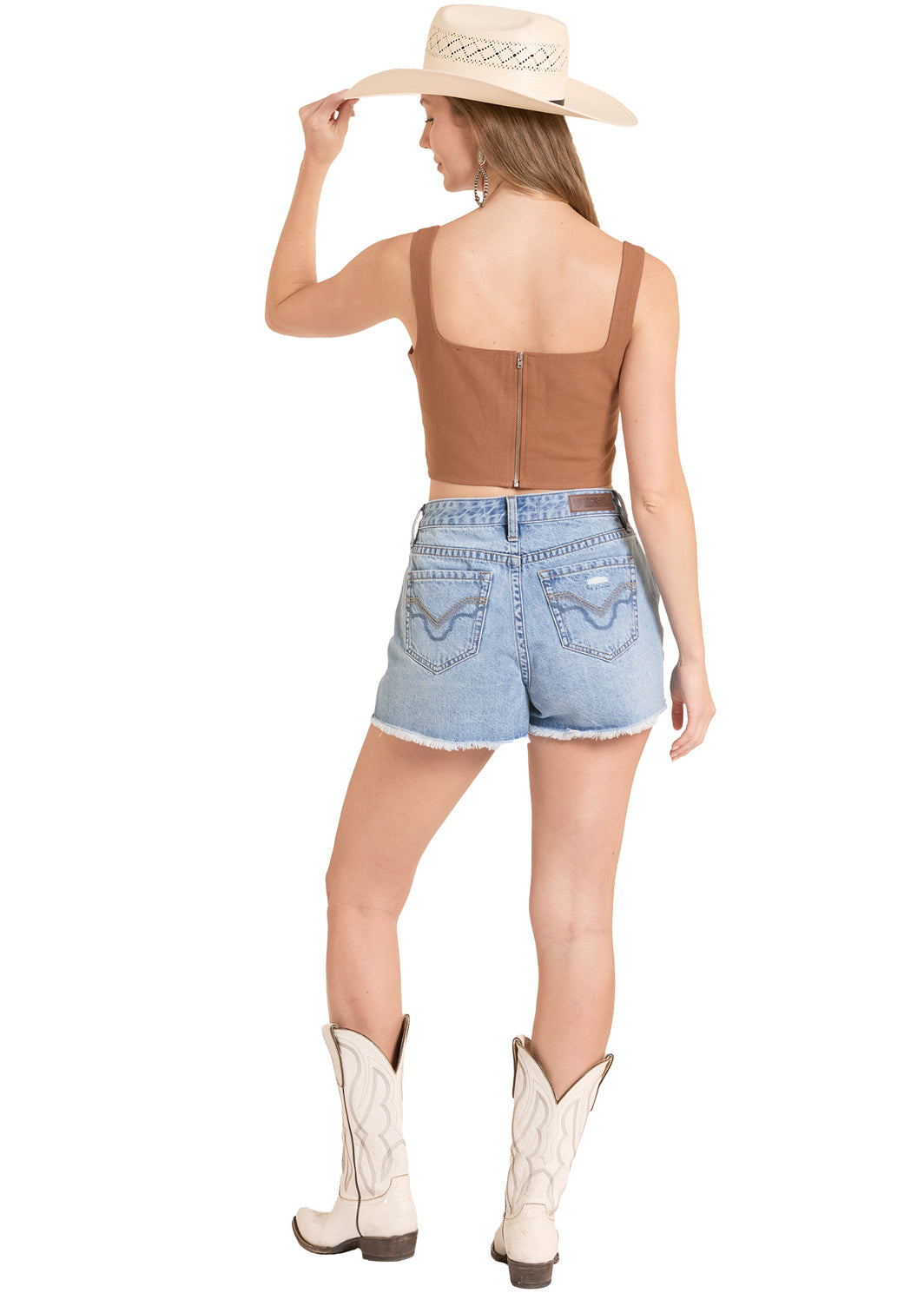 ROCK&ROLL TOP CAMEL FLORAL PRINTED -BW20T08117