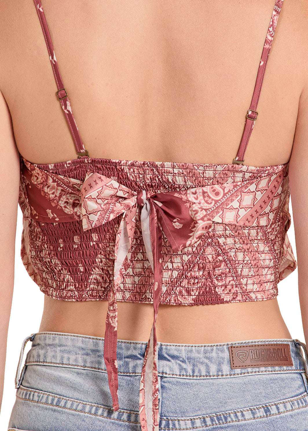 ROCK&ROLL BURGUNDY WOMEN BANDANA TANK TOP - BW20T08808 Laherradurawwnc.com
