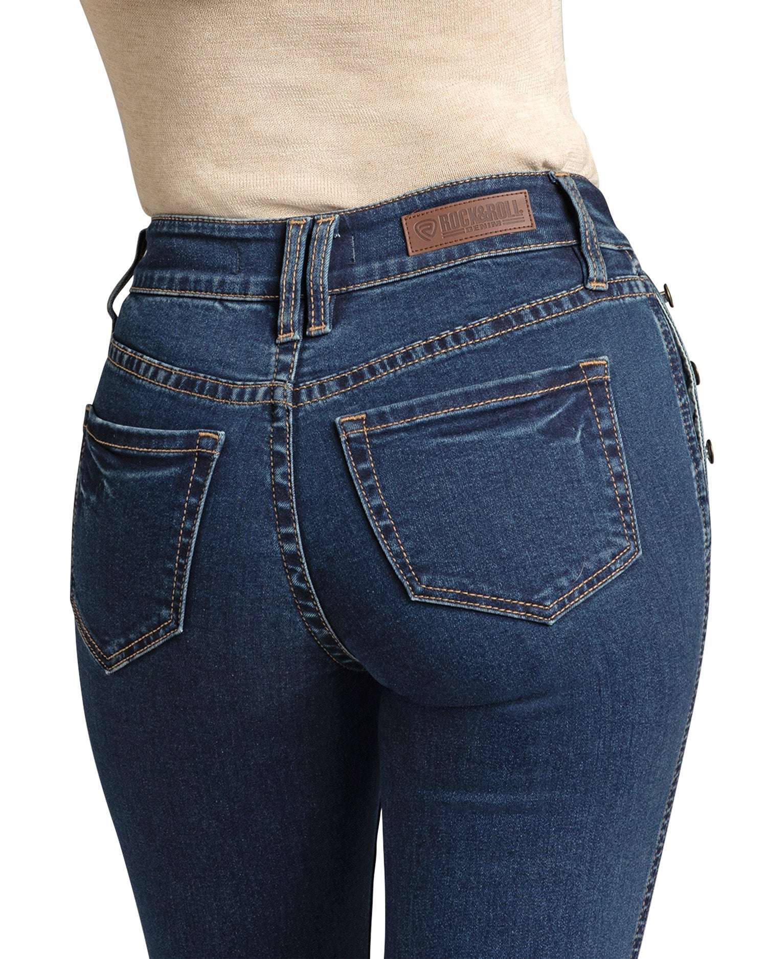 ROCK&ROLL WOMEN DARK WASH BOOTCUT -BW4HD07199 Laherradurawwnc.com