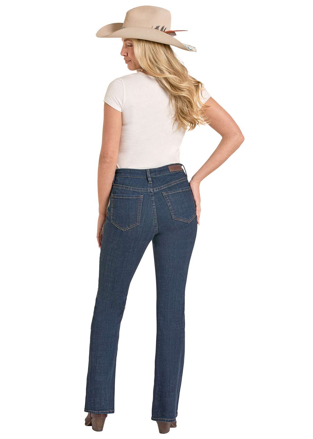 ROCK AND ROLL WOMEN DARK WASH METAL CLASP HIGH RISE - BW4HD08479 Laherradurawwnc.com