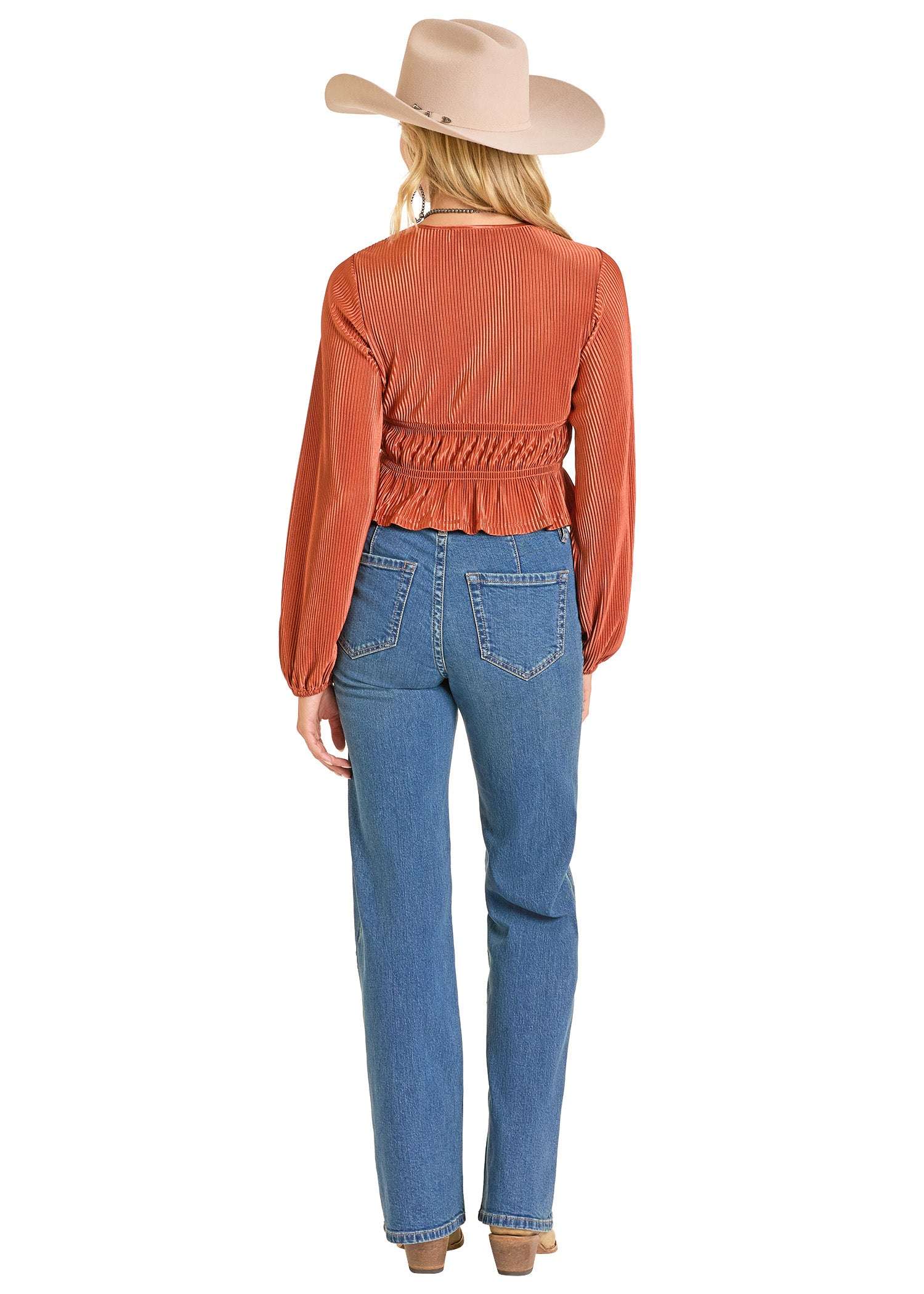 ROCK&ROLL WOMEN PLISSE BLOUSE SCARLET BW52T07026 Laherradurawwnc.com