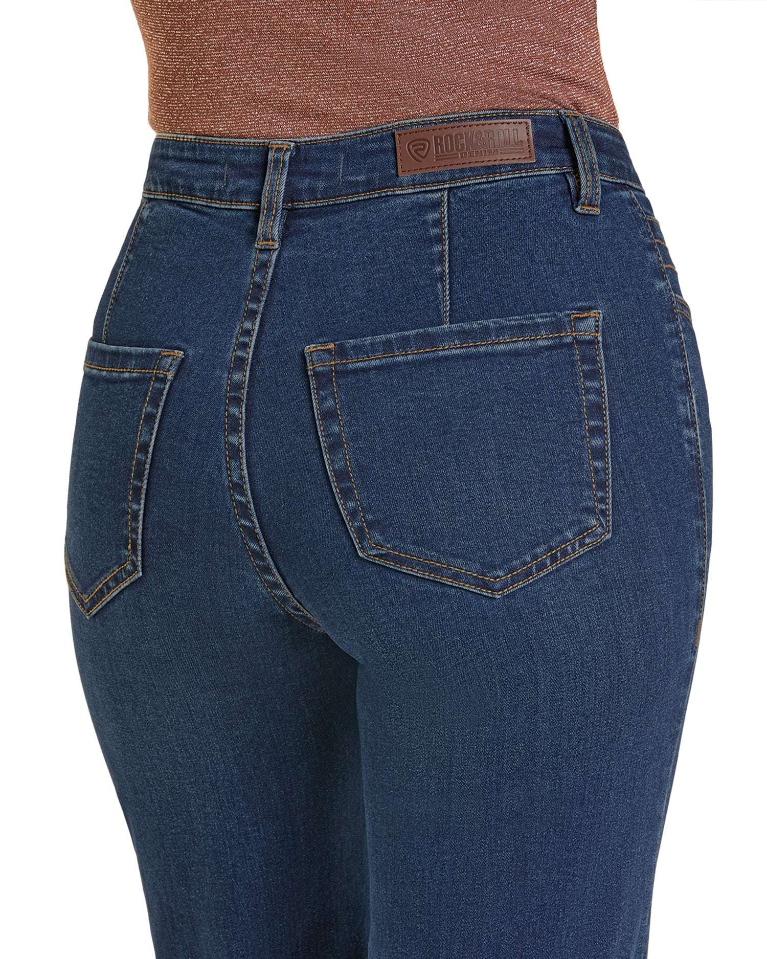 ROCK&ROLL WOMEN FLARE DARK WASH -BW6HD07214 Laherradurawwnc.com