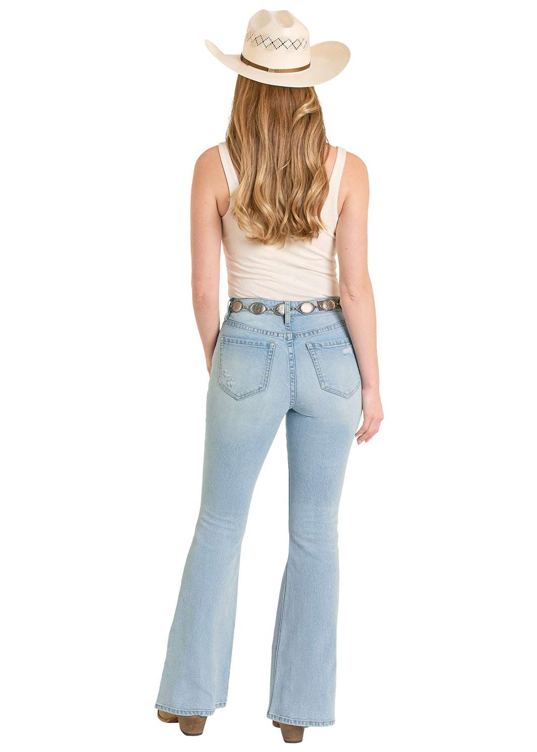 ROCK AND ROLL LIGHT WASH FLARE JEAN HIGH RISE-BW6HD08493 Laherradurawwnc.com