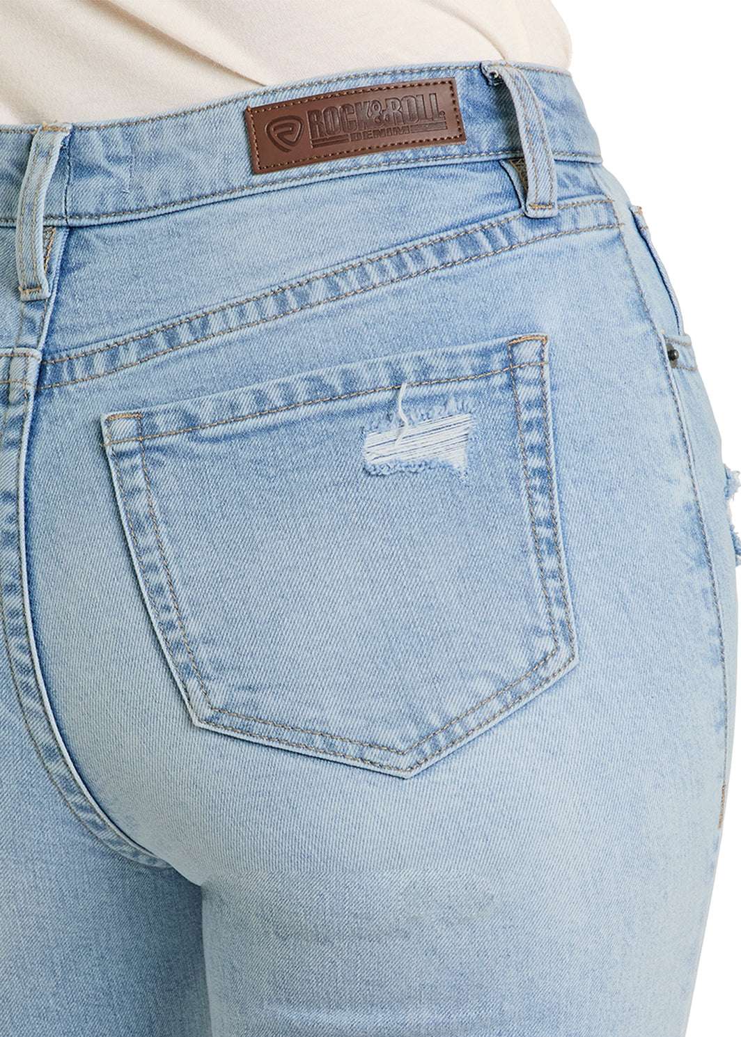 ROCK AND ROLL LIGHT WASH FLARE JEAN HIGH RISE-BW6HD08493 Laherradurawwnc.com