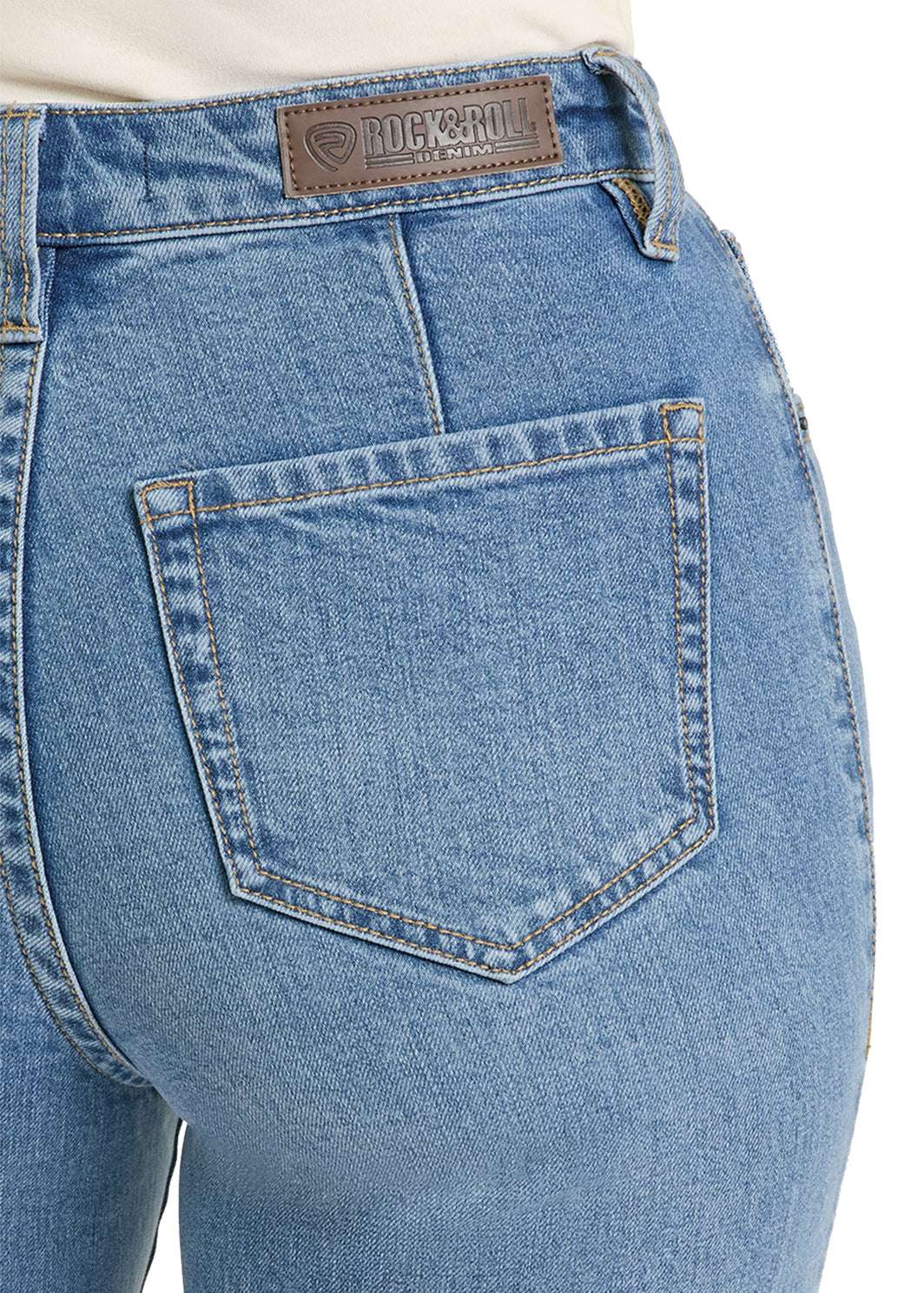ROCK&ROLL WOMEN HIGH RISE WIDE LEG MEDIUM WASH - BW6HD08496 Laherradurawwnc.com