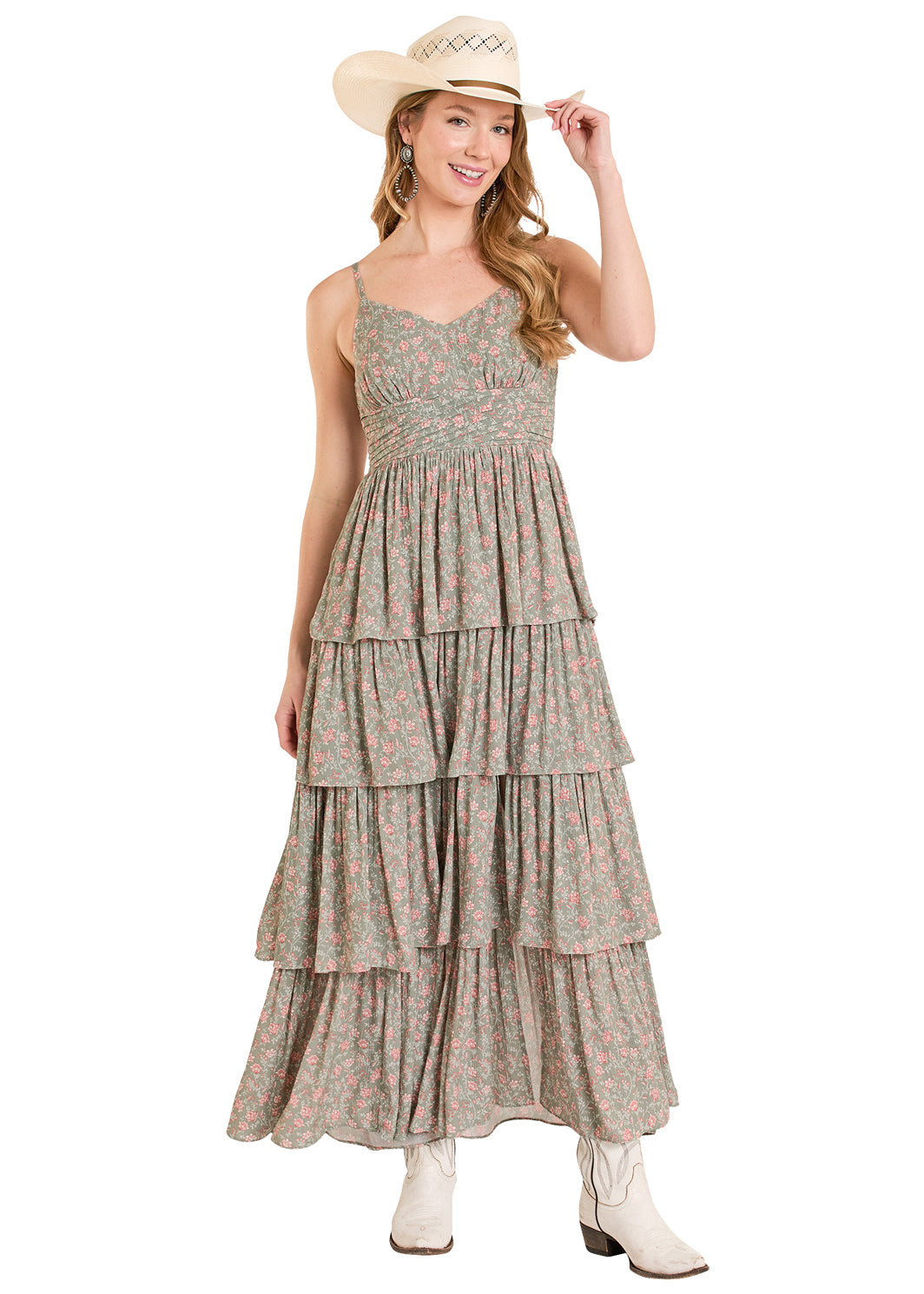 ROCK&ROLL JADE TIERED MAXI DRESS -BWD0R08081