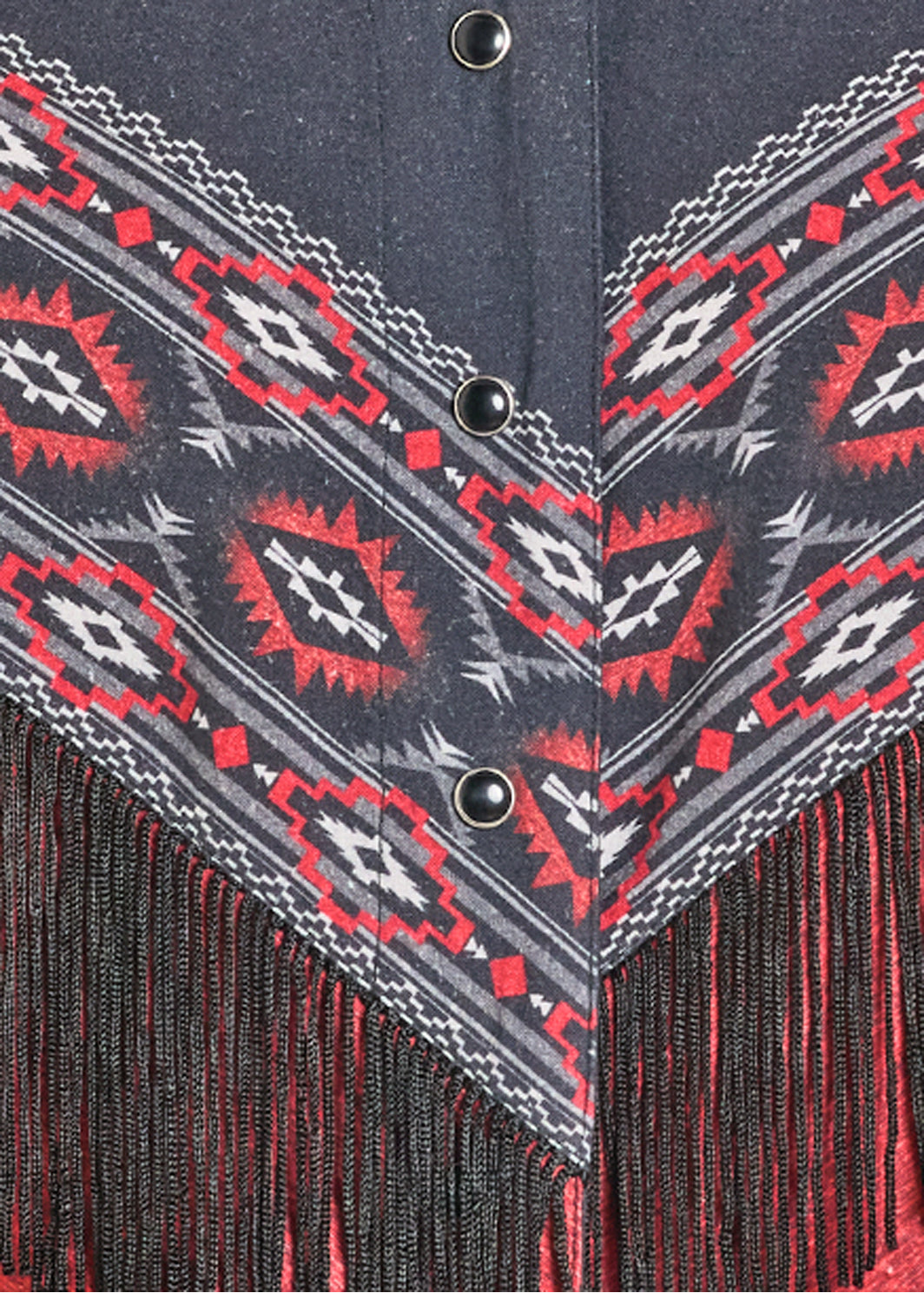 ROCK&ROLL WOMEN RETRO AZTEC BORDER SHIRT PEACOCK-BWN2S07778