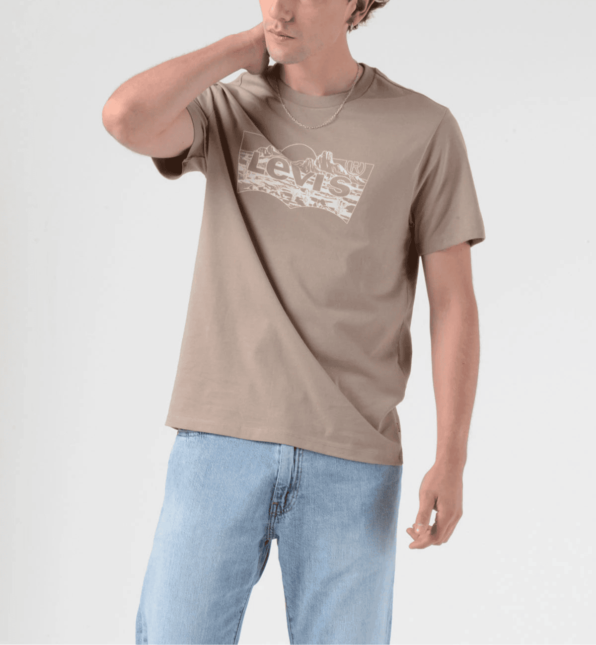 LEVI'S MENS SHORT SLEEVE T-SHIRT LIGHT BROWN 224911956 Laherradurawwnc.com