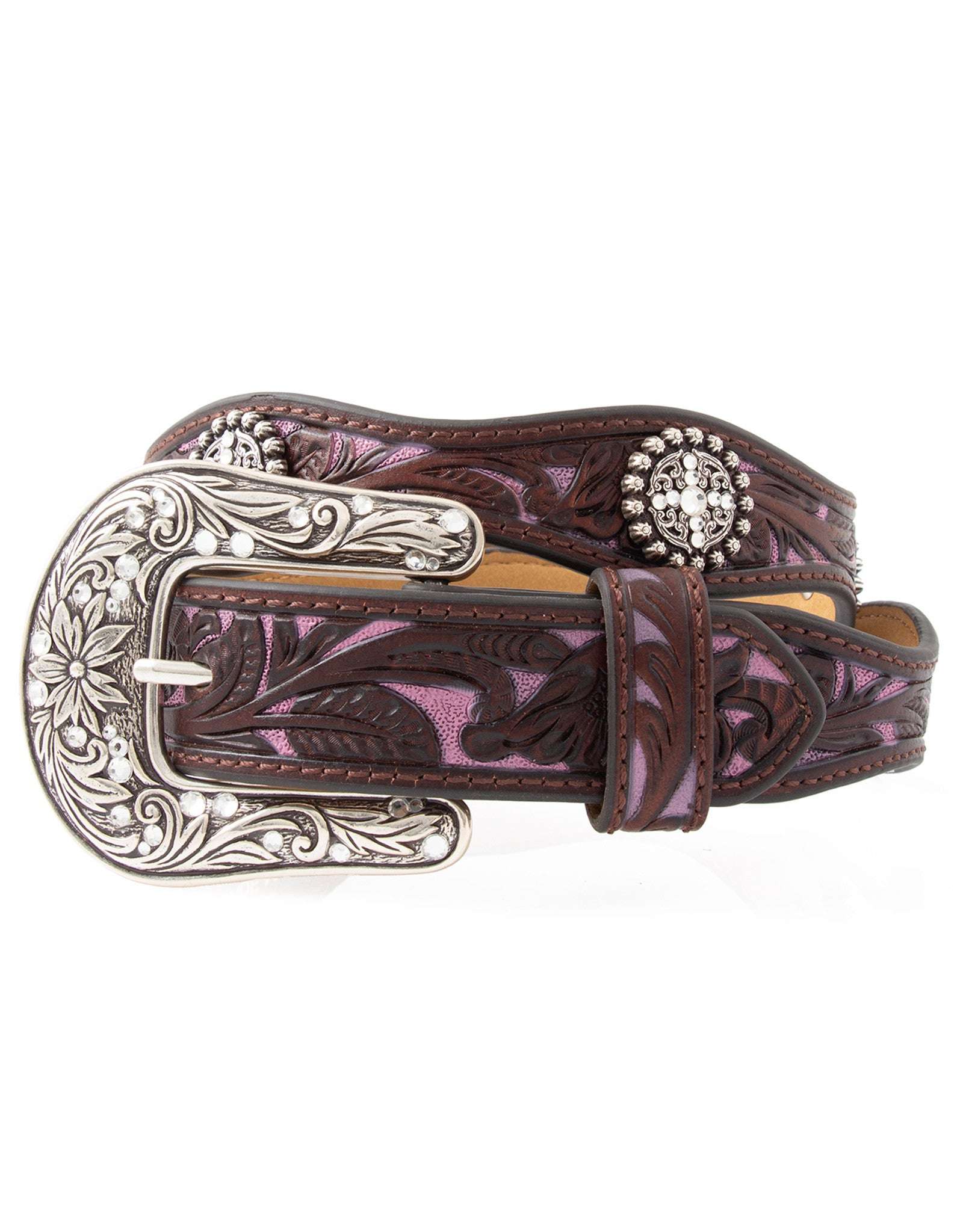 ARIAT KIDS PURPLE/SILVER CONCHO BELT Laherradurawwnc.com