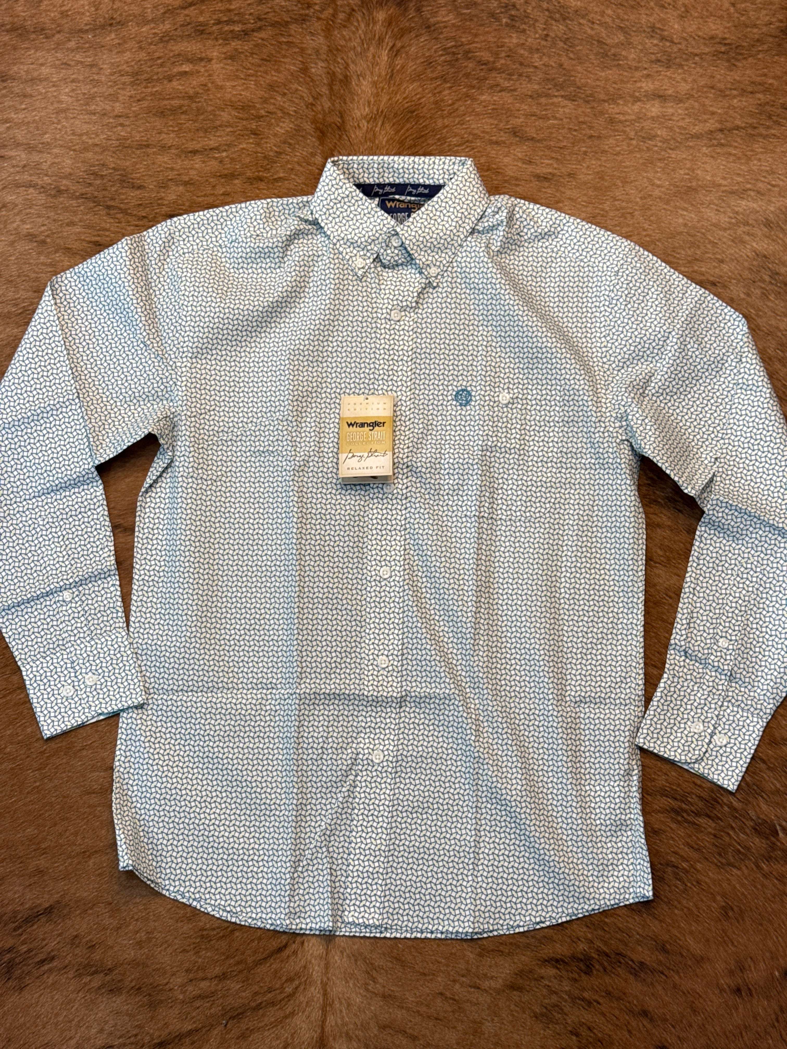 WRANGLER GEORGE STRAIT BLUE SHIRT LS -112314991 Laherradurawwnc.com