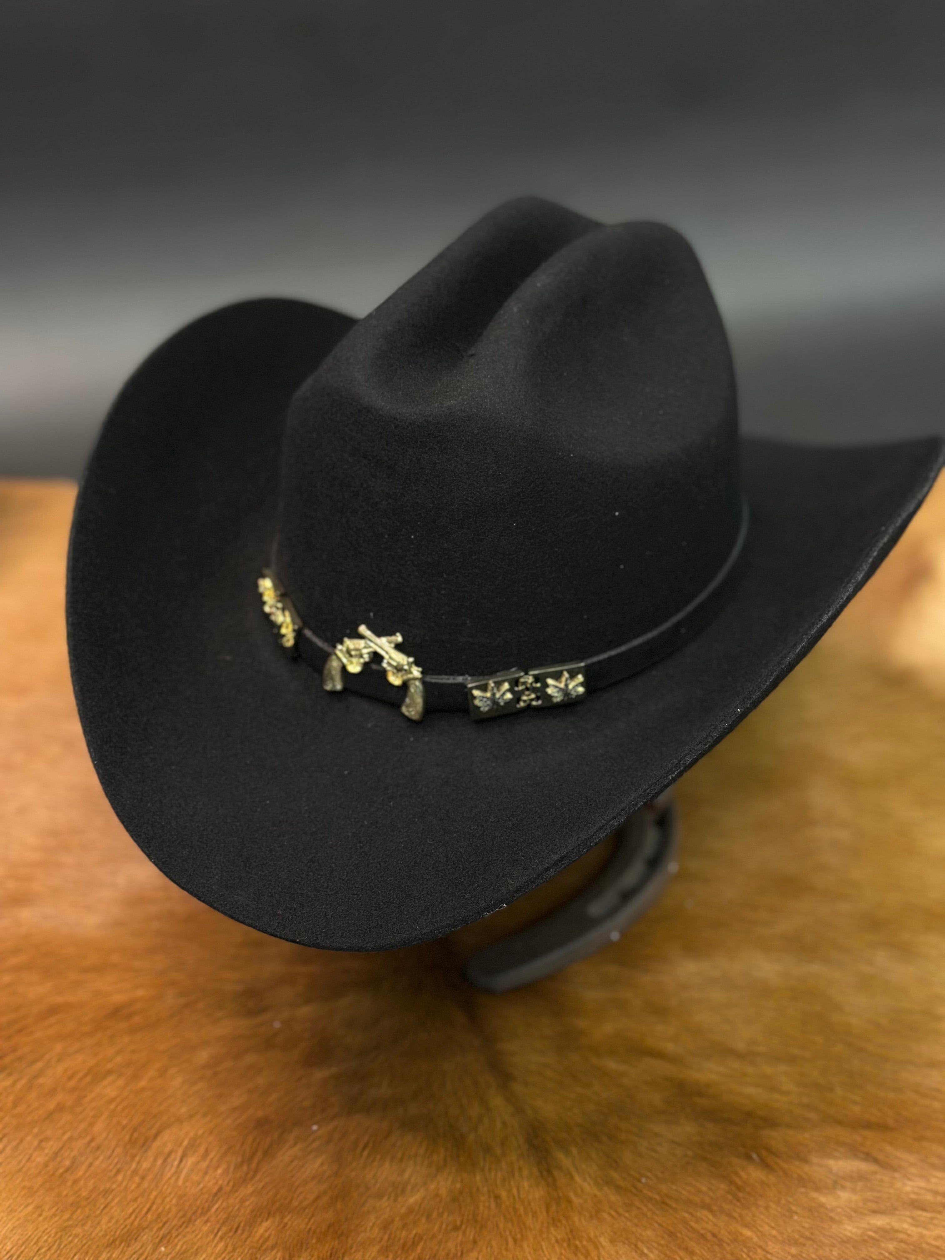 BLACK EL PEDERO BULLHIDE 6X FELT HAT