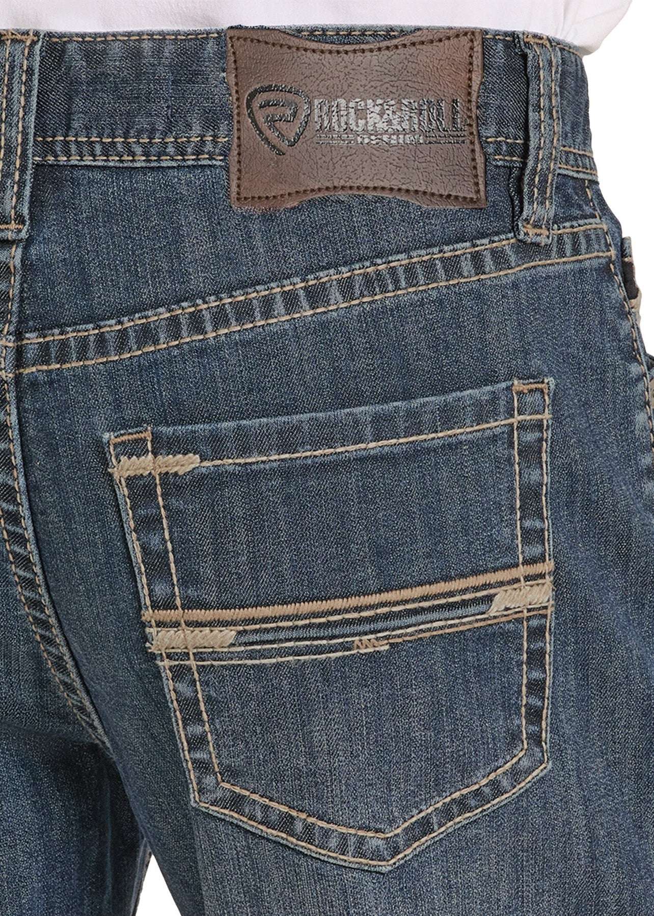 ROCK&ROLL MEN JEANS MEDIUM VINTAGE ROPE STITCH EMB BOOT BM0SD08574 Laherradurawwnc.com
