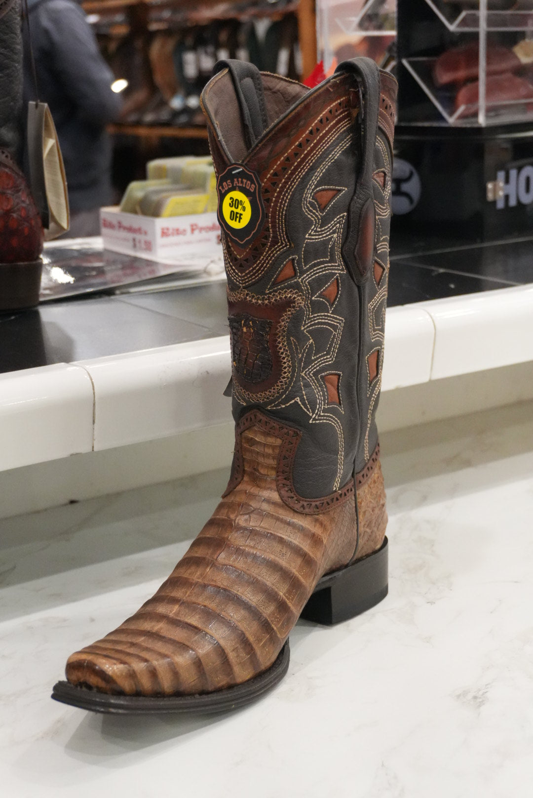 Los Altos Mens Caiman Orix Cowboy Boot