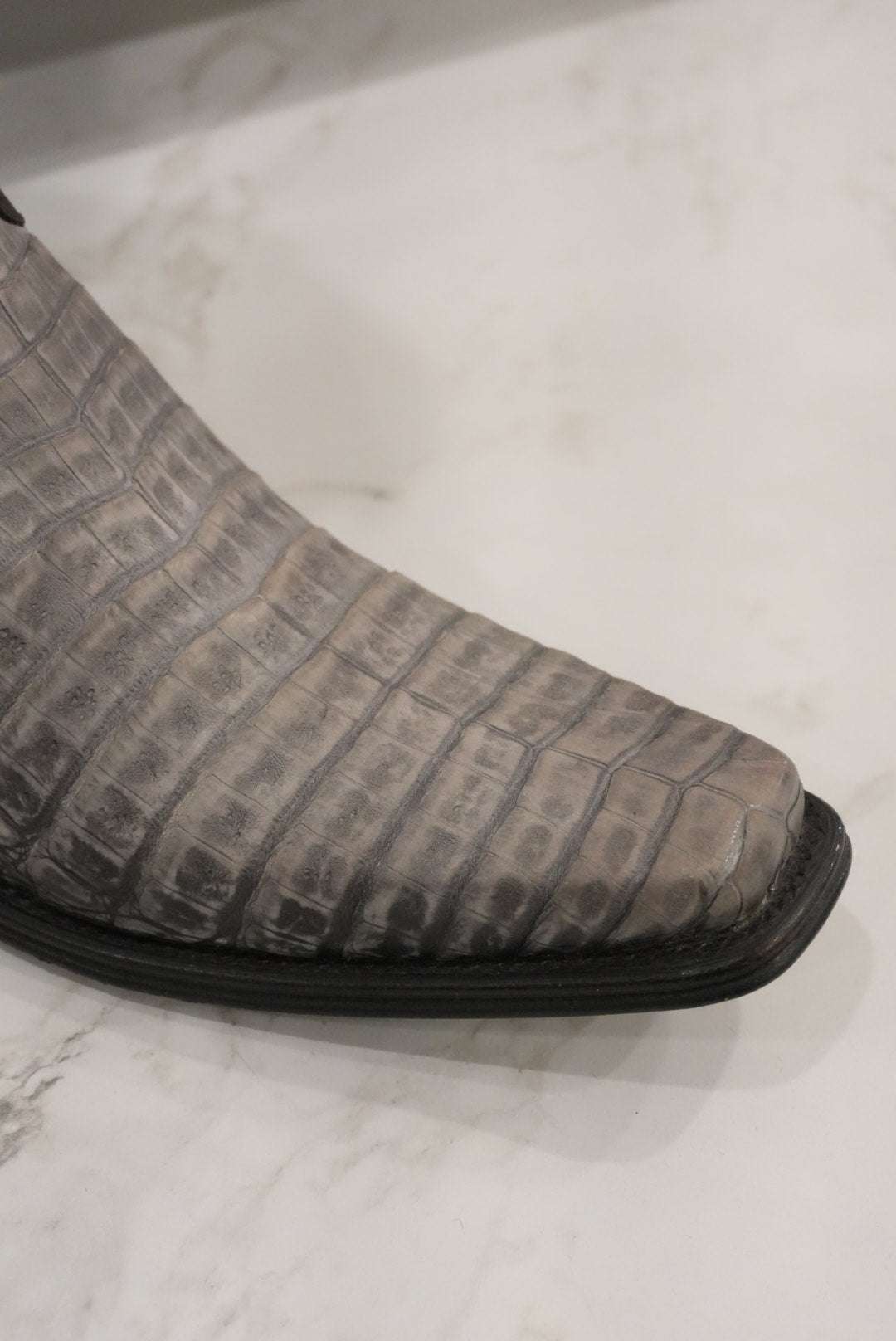 Los Altos Mens Caiman Grey Cowboy Boot Laherradurawwnc.com