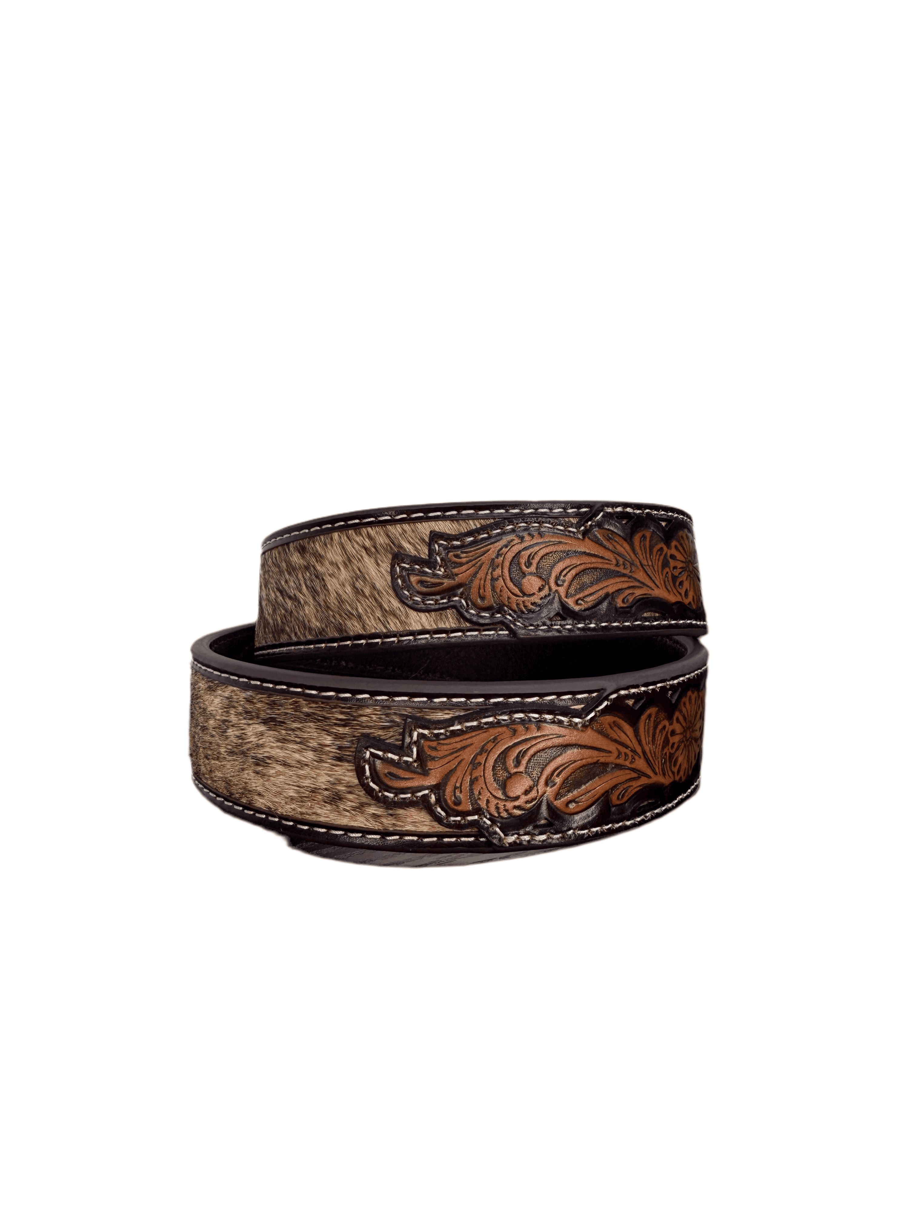 NOCONA BELT BROWN WITH COW N210008347 Laherradurawwnc.com