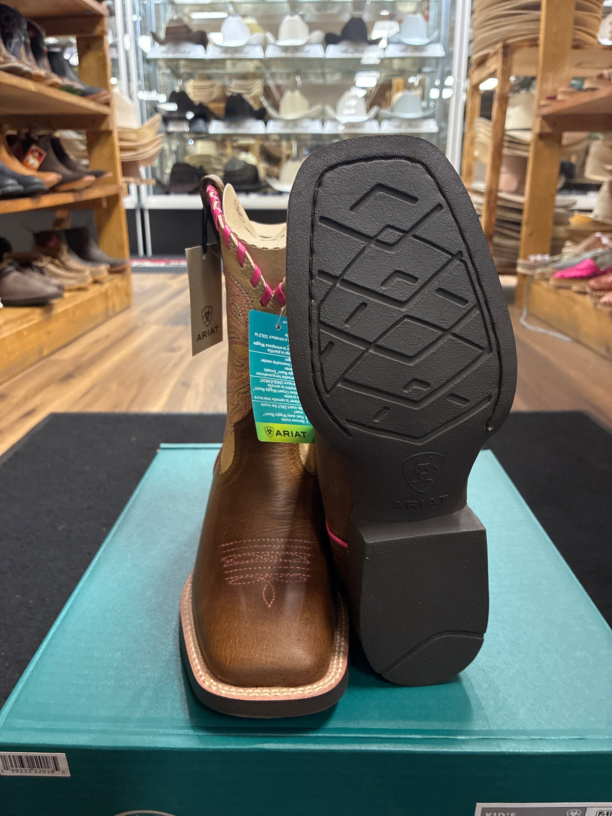 ARIAT KIDS SUNDOWN ARCILLA GEORGIA / ORO REAL METÁLICO PUNTA CUADRADA ANCHA -10080276