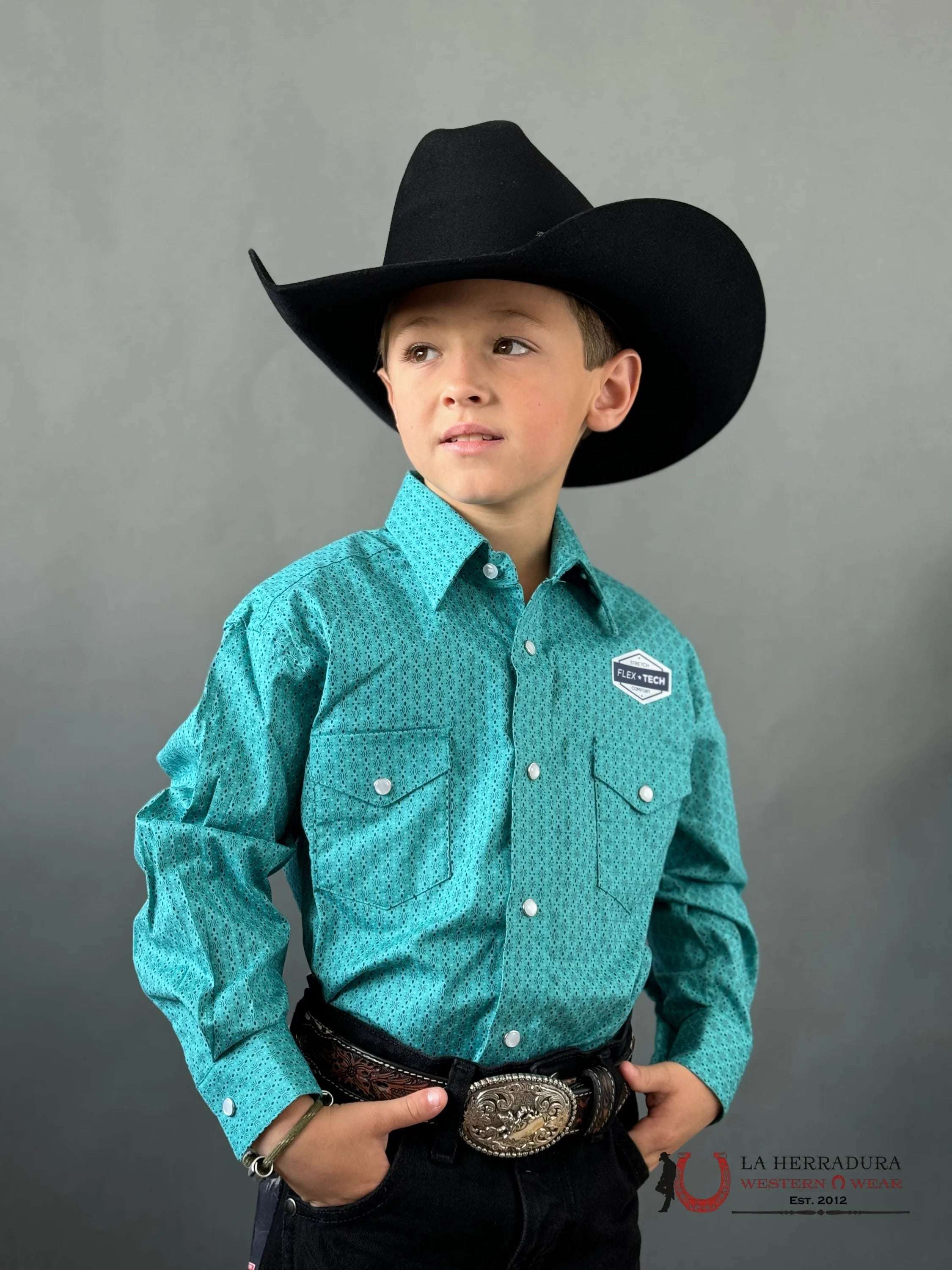 PANHANDLE BOYS LS 2PKT SNAP RBN2S02193 Laherradurawwnc.com