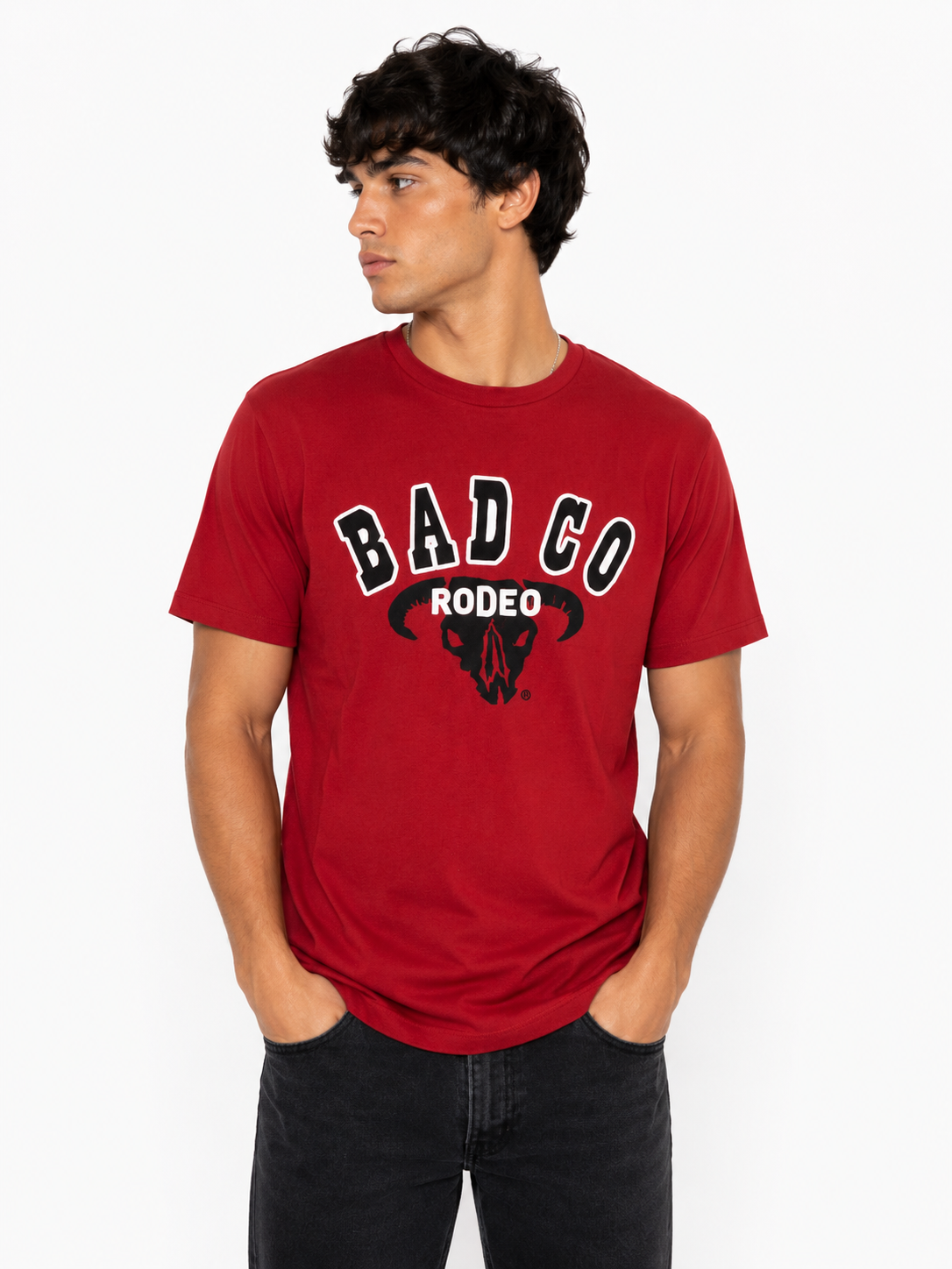 HOOEY MENS RED SHORT TSHIRT W/ BLACK & WHITE LOGO - BCT2601RD