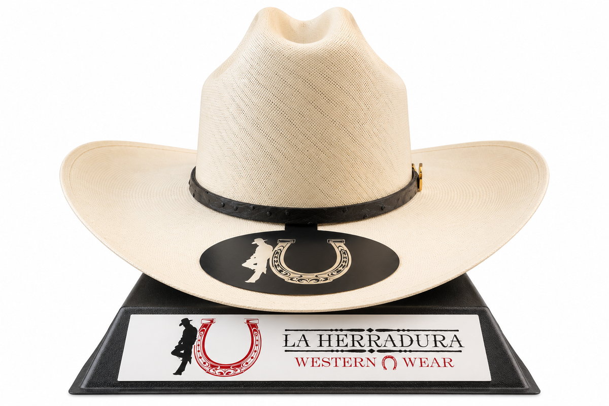 La Herradura 20,000X Black Ostrich Sinaloa Hat 3 1/2 Brim