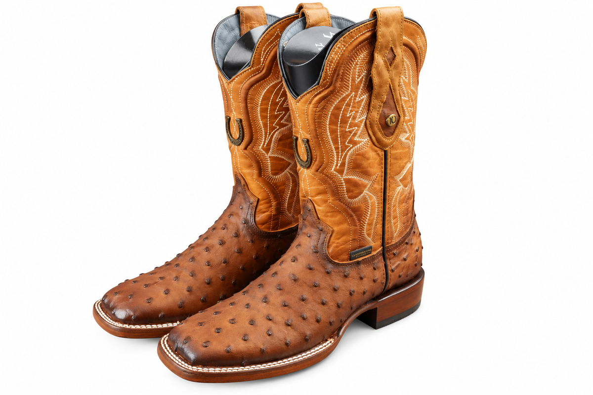 LA HERRADURA MENS DANIEL CLON AVESTRUZ HONEY/OLDEN TAN