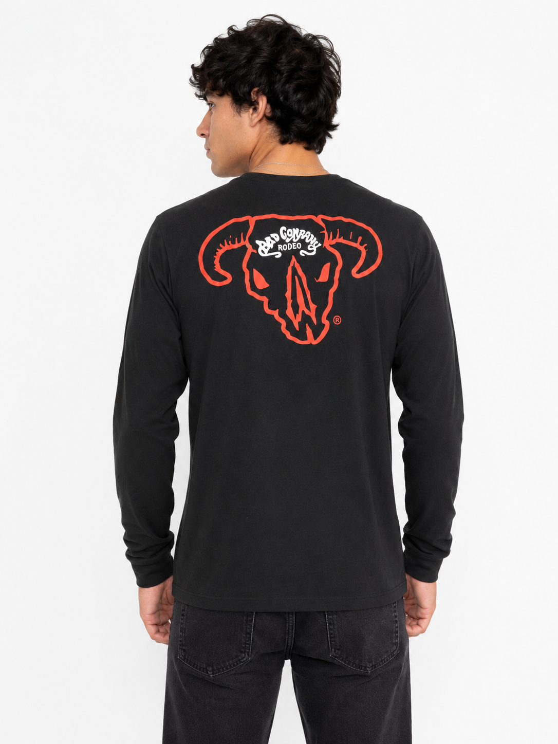 HOOEY MENS BLACK LONG SLEEVE TSHIRT W/ RED & WHITE BAD COMPANY LOGO- BCT2614BK