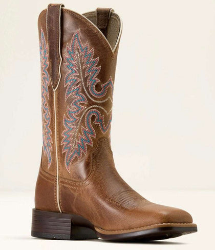 BOTAS DE MUJER CAÑÓN PUNTA MESA MARRÓN CUADRADO ANCHO 10074304
